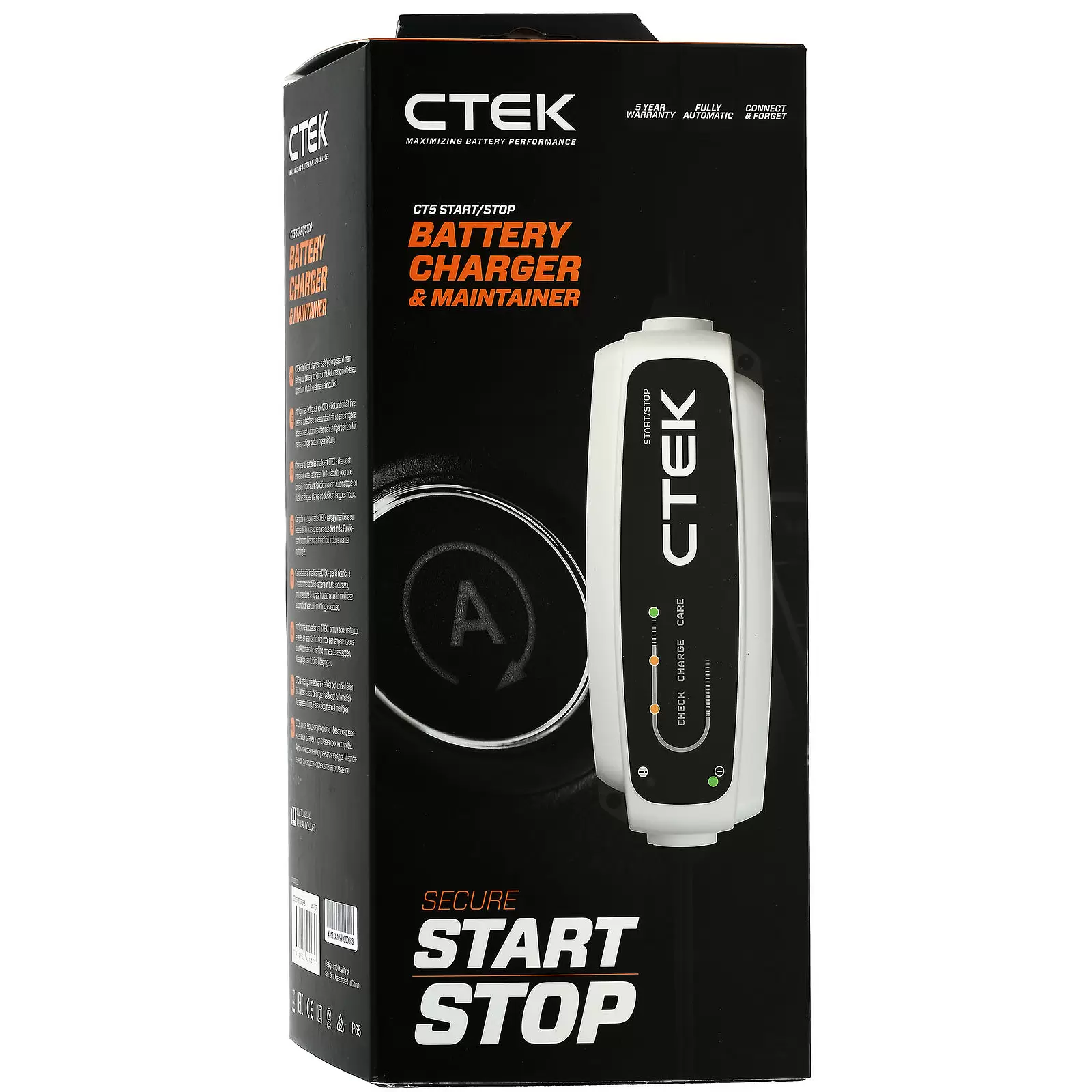 CTEK CT5 Start-Stop Batterie-Ladegerät für Fahrzeuge mit Start-Stop Technologie 12V 3,8A