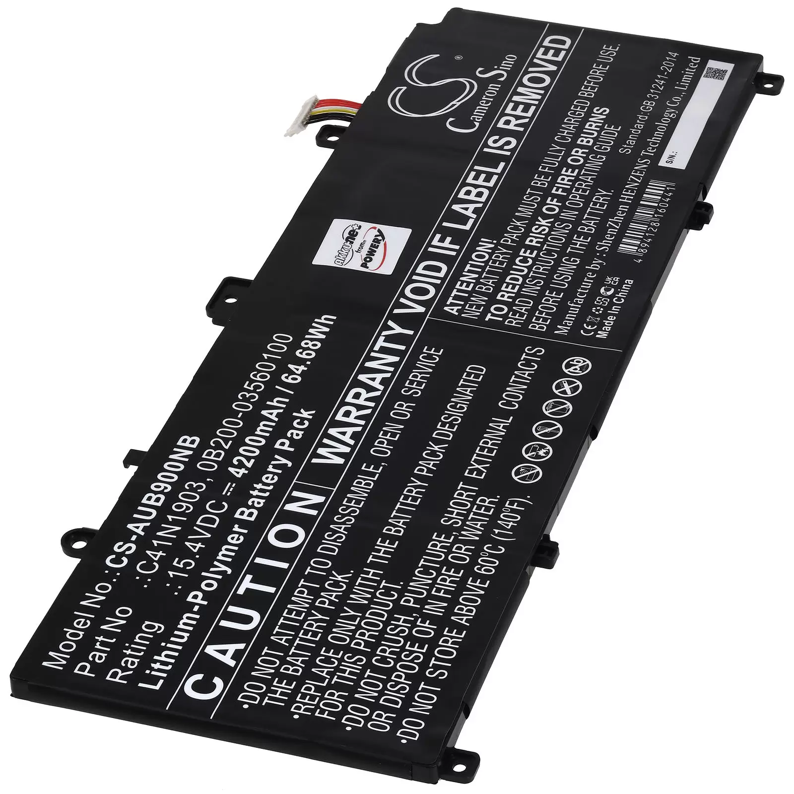 Akku passend für Laptop Asus ExpertBook B9450 Typ C41N1903