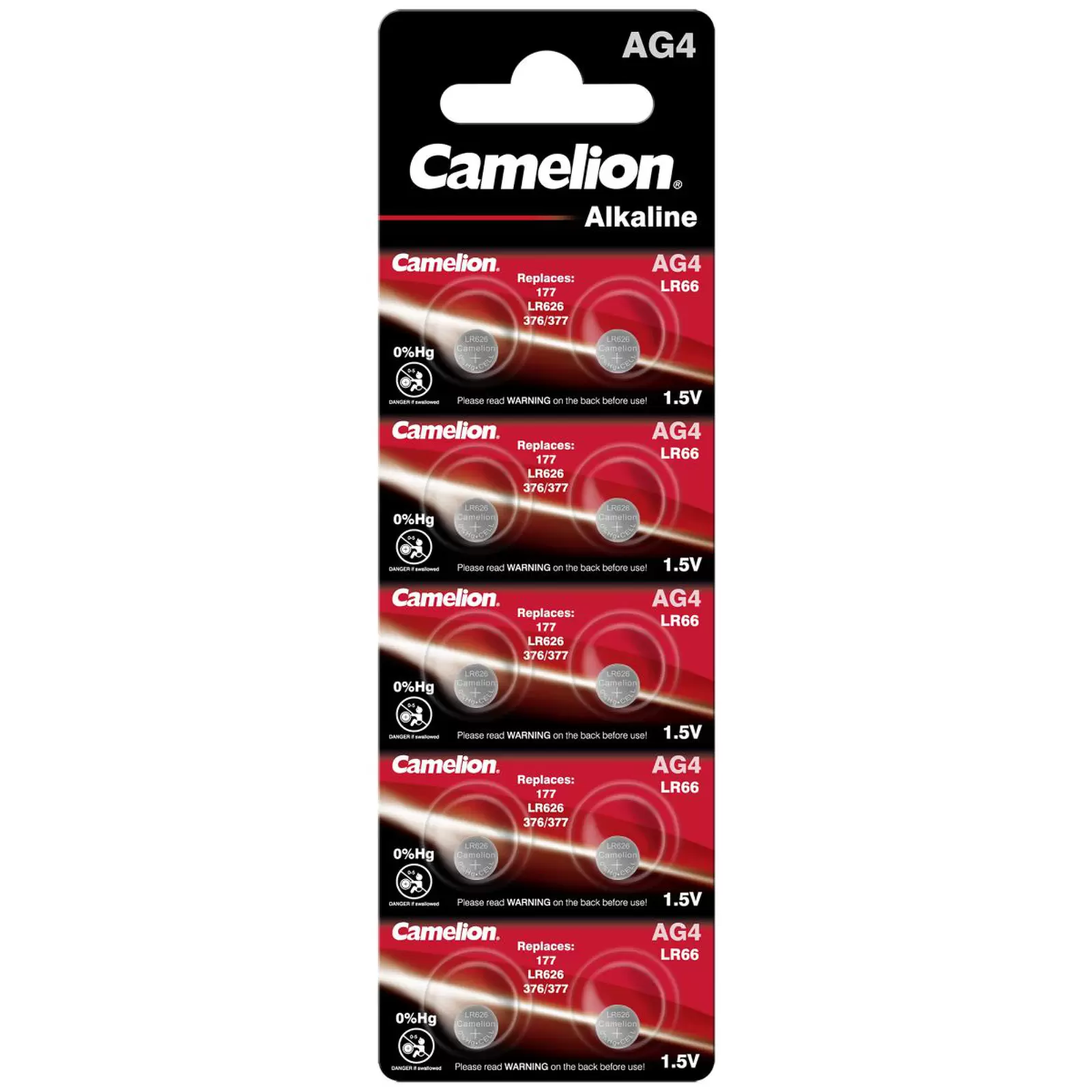 30x Camelion Knopfzelle LR66 / AG4 / G4 / LR626 / 177 / SR626W / GP77A / 377