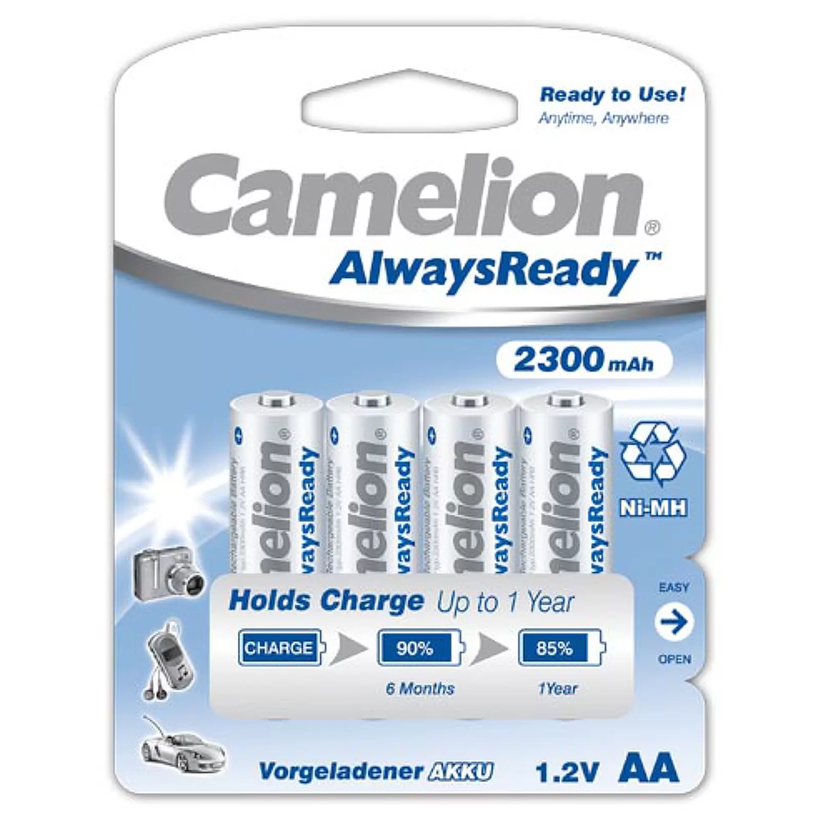 Camelion HR6 Mignon AA AlwaysReady 4er Blister 2300mAh Camelion HR6 Mignon AA AlwaysReady 4er Blister 2300mAh