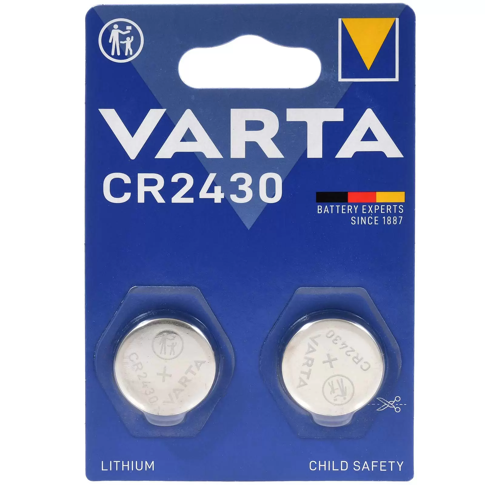 Varta Lithium Knopfzelle Batterie CR2430 3V 2er Blister Varta Lithium Knopfzelle Batterie CR2430 3V 2er Blister