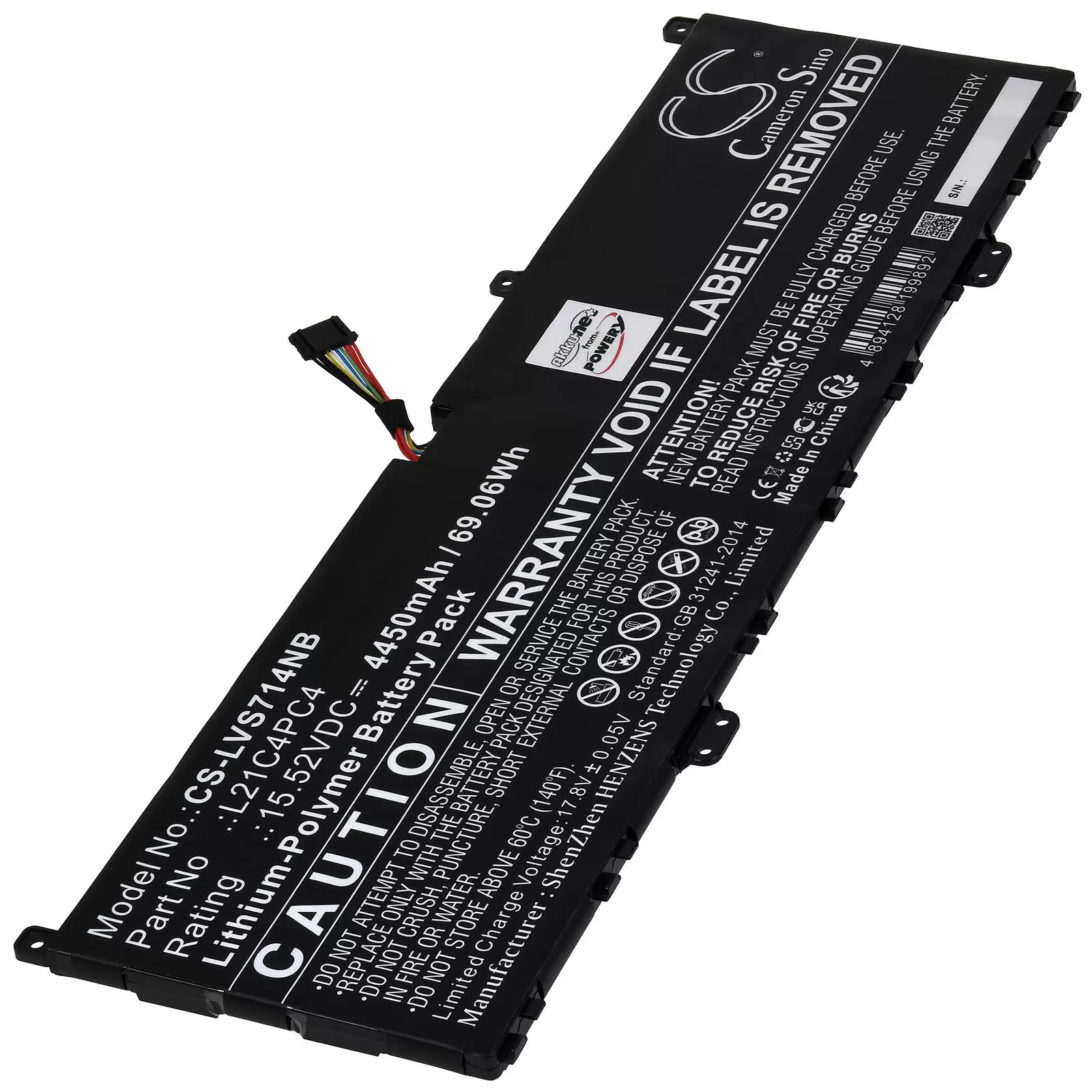 Akku passend für Lenovo Yoga Slim 7 Pro 14IAP7 ProX 14IAH7 Laptop Typ L21C4PC4