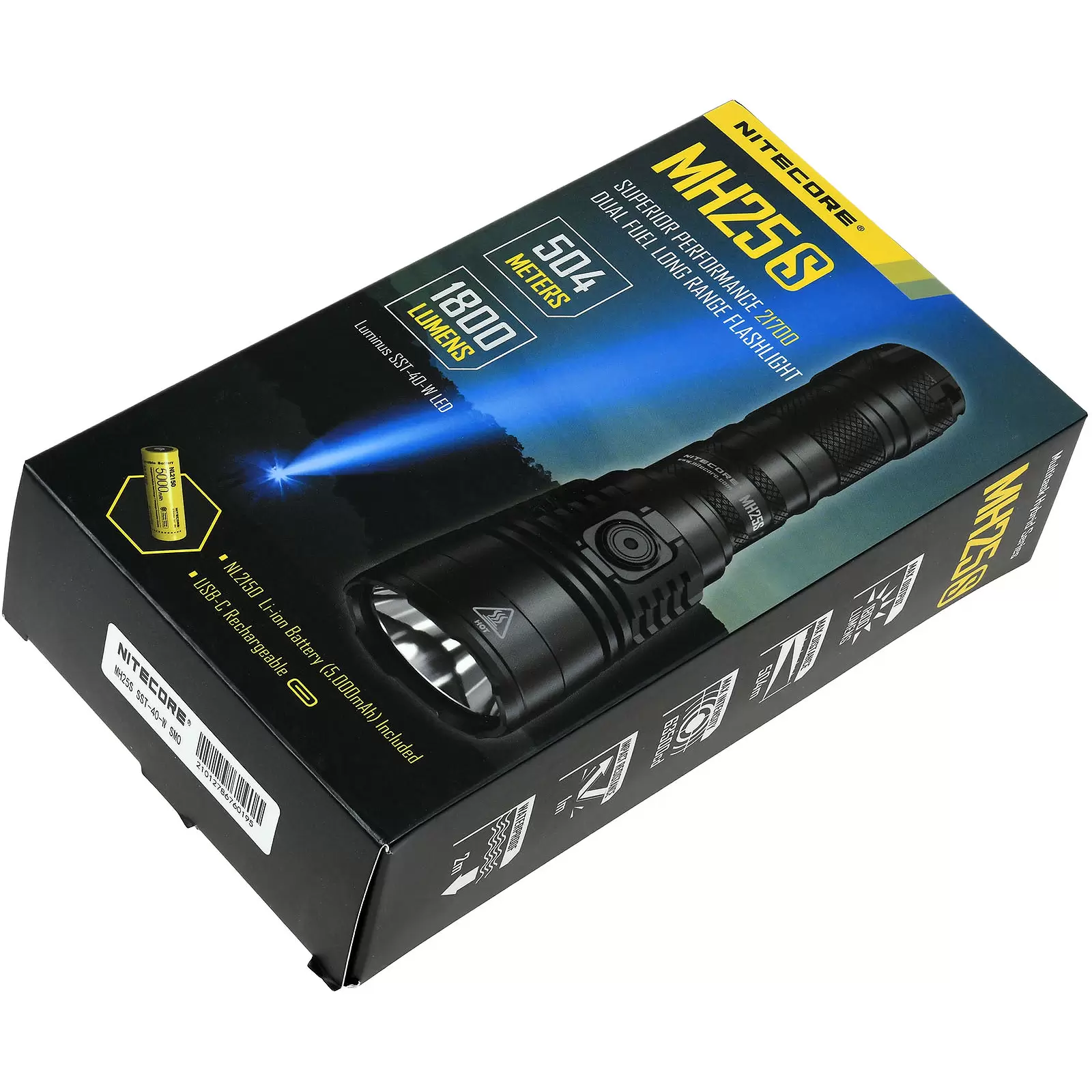 Nitecore MH25S Taschenlampe, 1800 Lumen