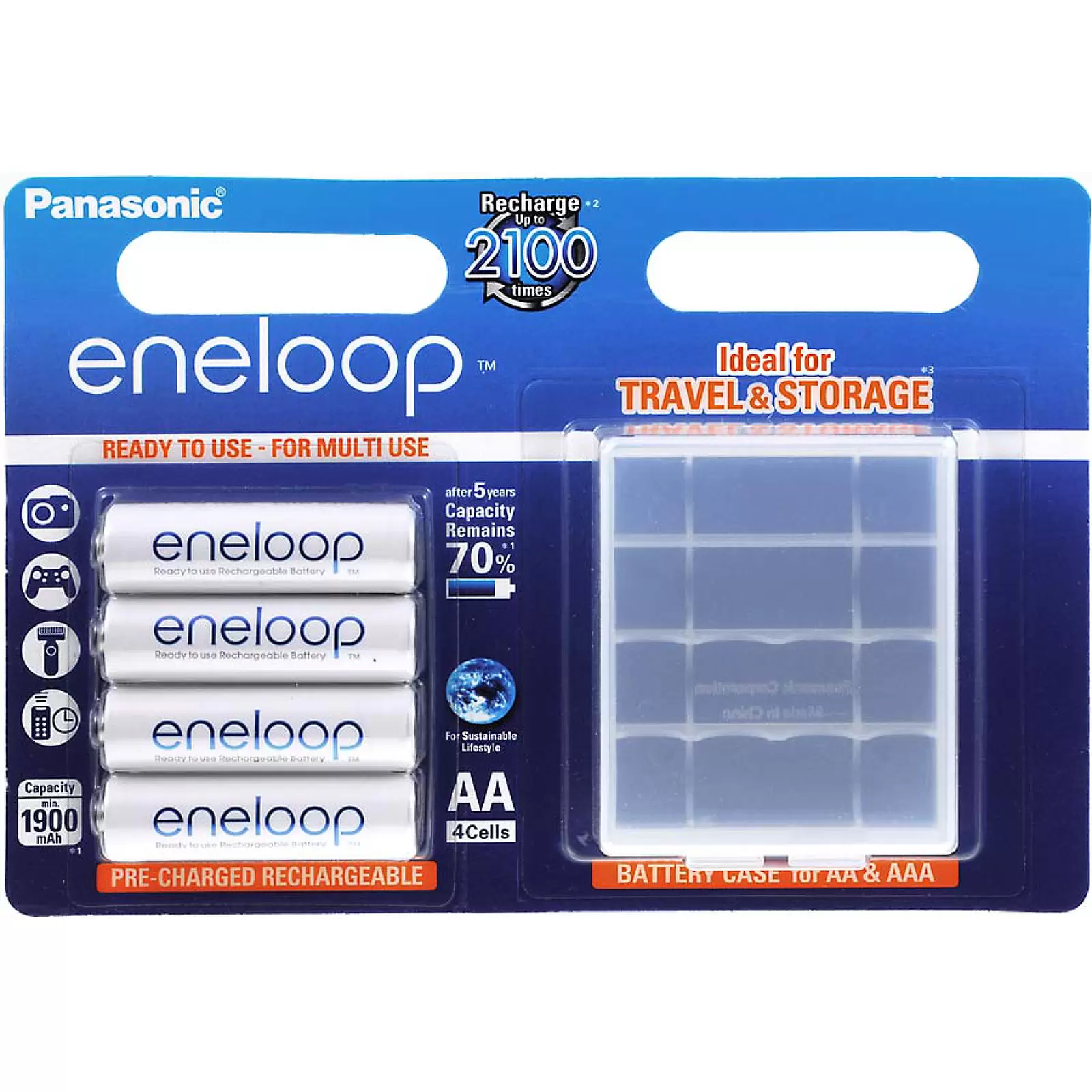 Panasonic eneloop Akku AA - 4er-Blister + Schutzbox (BK-3MCDEC4BE) Panasonic eneloop Akku AA - 4er-Blister + Schutzbox (BK-3MCDEC4BE)
