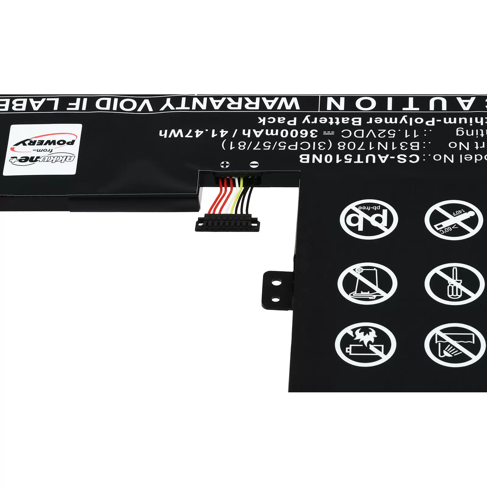 Akku passend für Laptop Asus VivoBook Flip TP510, VivoBook Flip TP510UA, Typ B31N1708 (3ICP5/57/81)