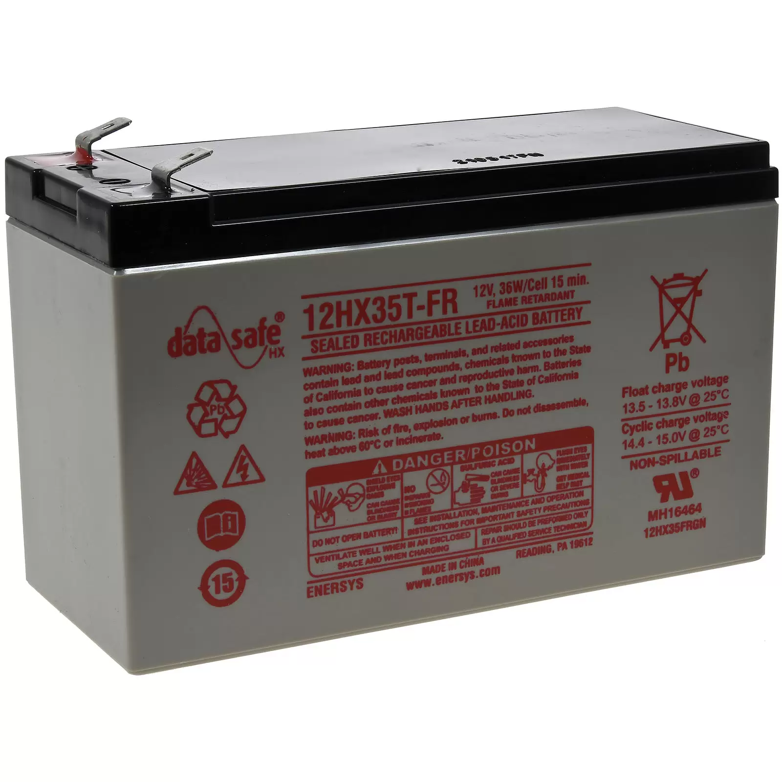 Enersys Hawker Bleiakku DataSafe Longlife 12HX35FR 12V 7,9Ah Enersys Hawker Bleiakku DataSafe Longlife 12HX35FR 12V 7,9Ah