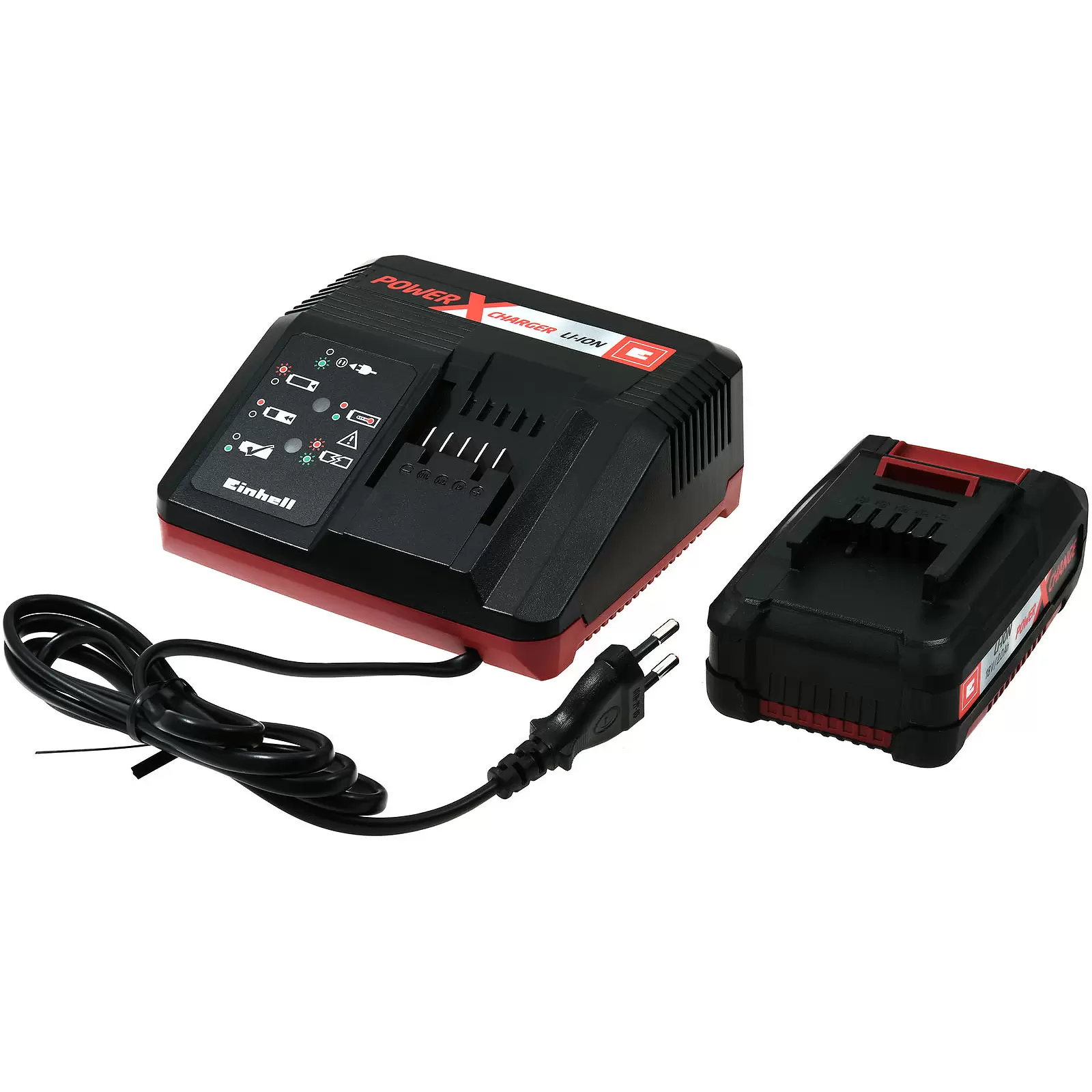 Einhell Schnell-Ladegerät X-Change 18V + Akku Einhell Power X-Change Li-Ion 18V Einhell Schnell-Ladegerät X-Change 18V + Akku Einhell Power X-Change Li-Ion 18V