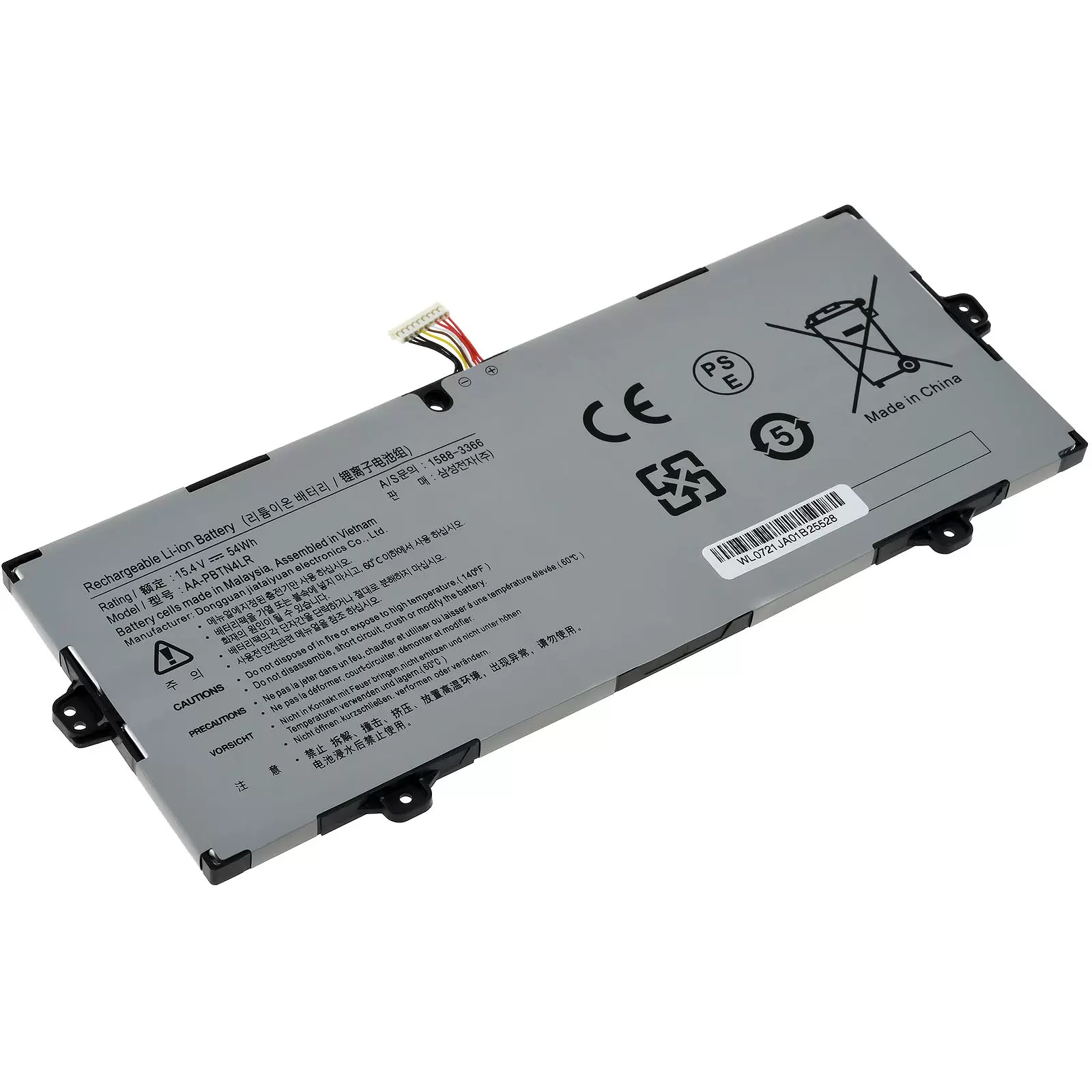 Akku passend für Laptop Samsung NP940X3M-K01us, NT950SBE-X716, Typ AA-PBTN4LR u.a.