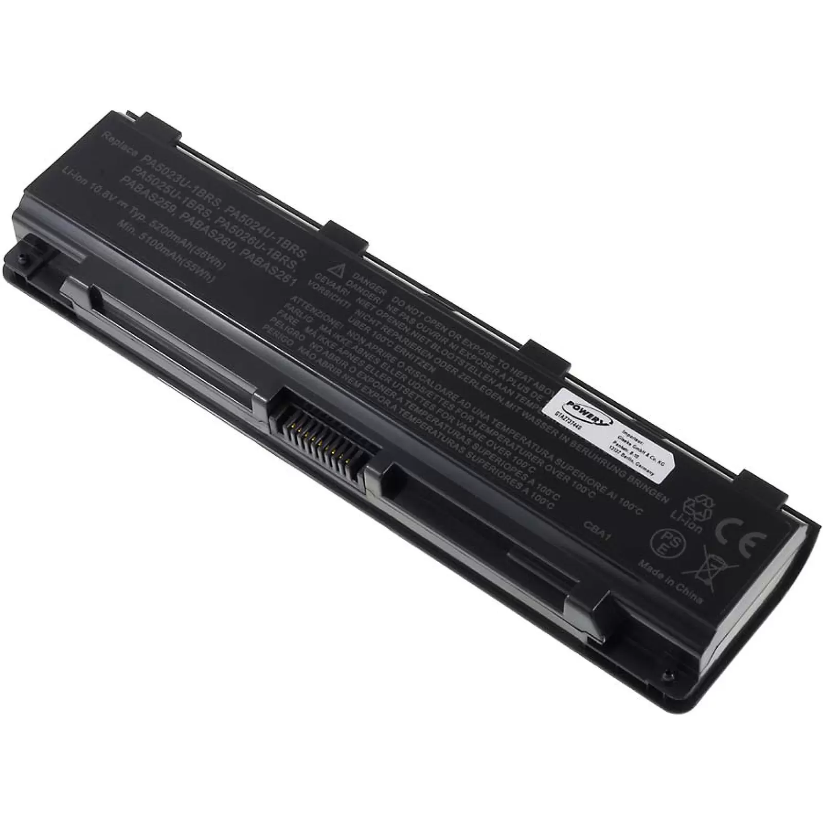 Akku für Toshiba Satellite L850 Serie/ Satellite C800 Serie/ Typ PA5023U-1BRS