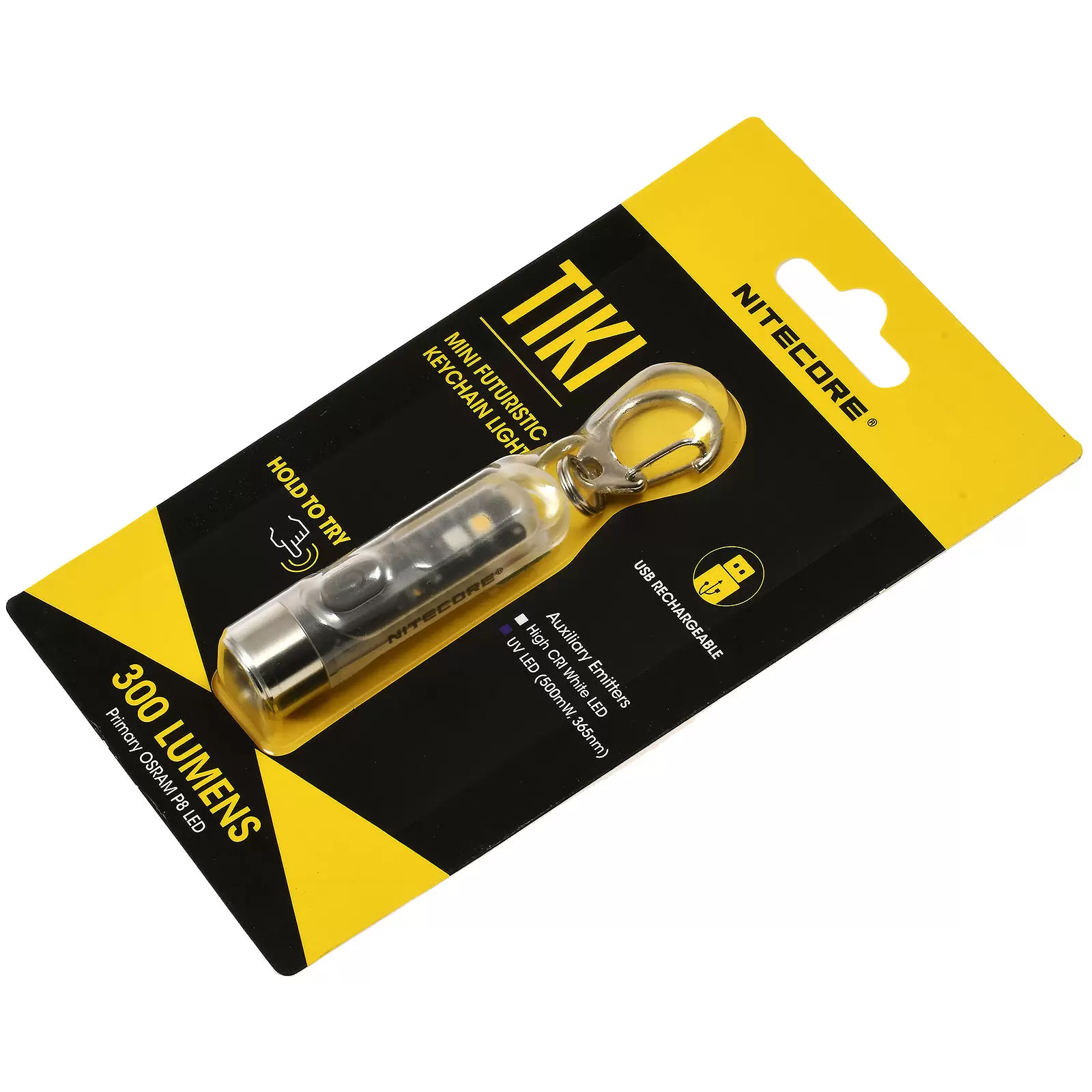Schlüsselanhänger-Taschenlampe Nitecore TIKI - 300 Lumen, mit Micro-USB Port