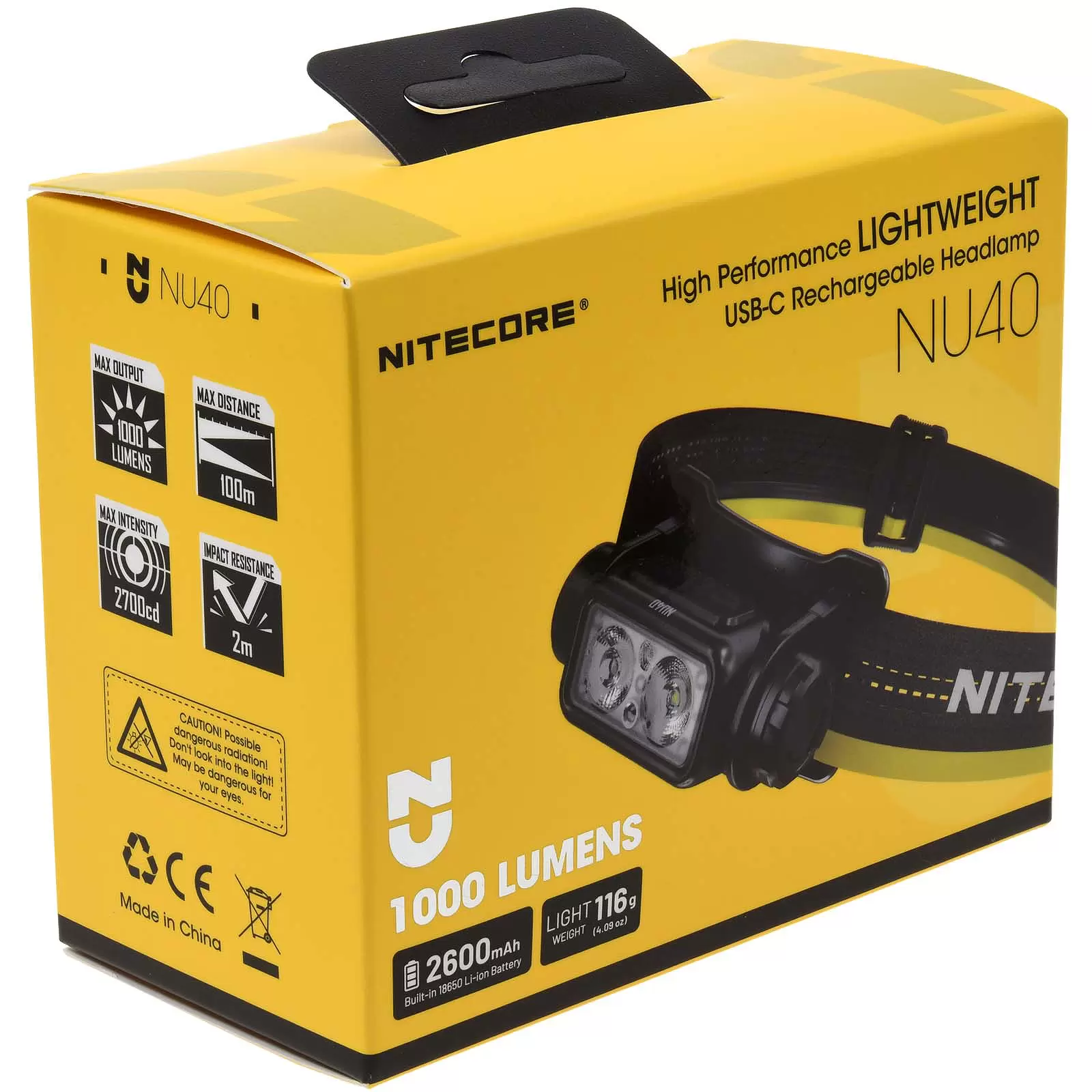 Nitecore NU40 LED Kopflampe, Stirnlampe, Headlamp, USB-C, max. 1000 Lumen Nitecore NU40 LED Kopflampe, Stirnlampe, Headlamp, USB-C, max. 1000 Lumen