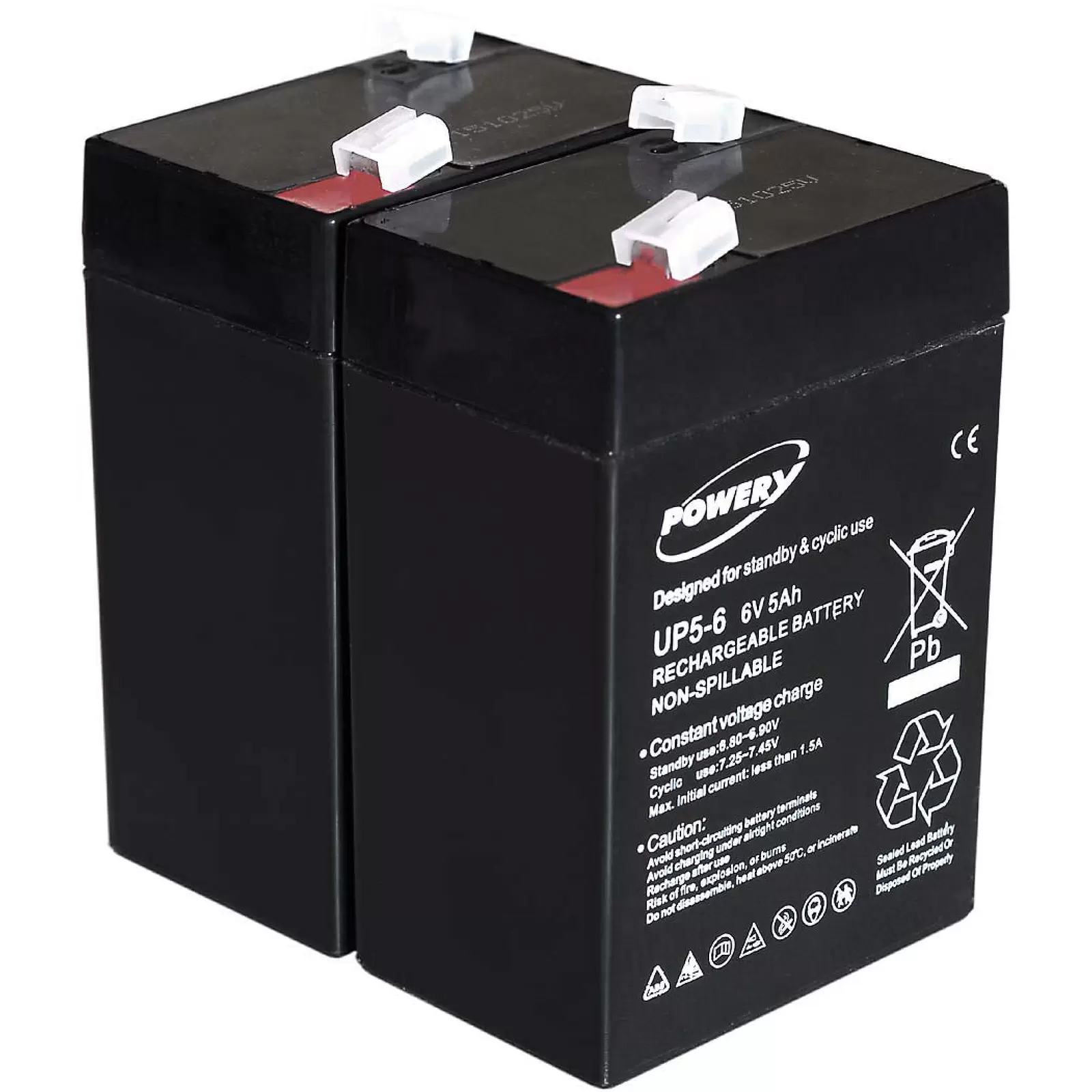 Powery Blei-Gel Akku für Panasonic LC-R064R5P 6V 5Ah (ersetzt auch 4Ah 4,5Ah) Powery Blei-Gel Akku für Panasonic LC-R064R5P 6V 5Ah (ersetzt auch 4Ah 4,5Ah)