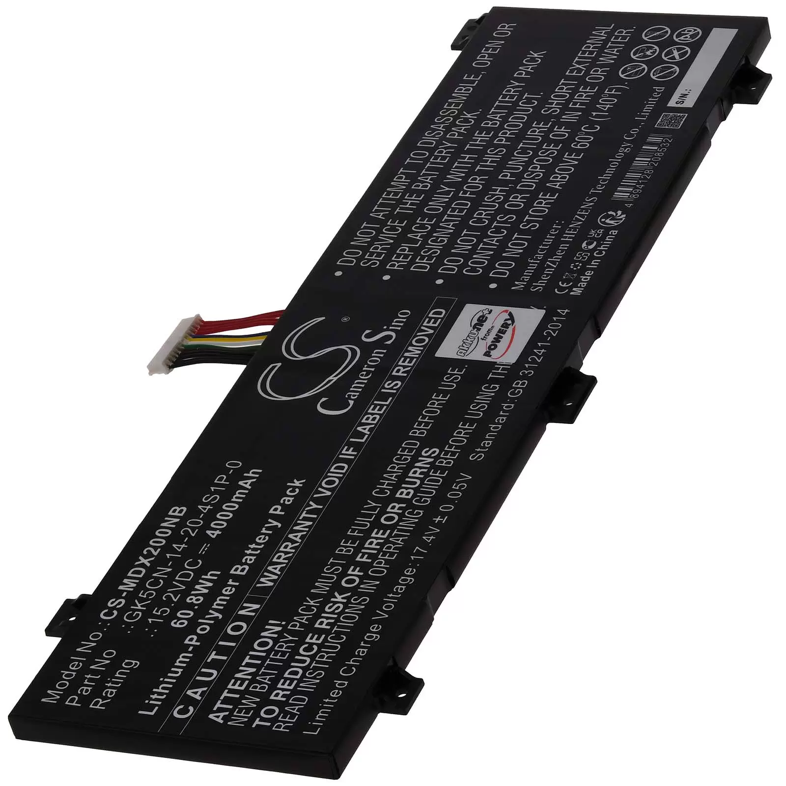 Akku passend für Laptop Medion Erazer Major X20 Schenker XMG Apex 17 XMG Core 15 Typ GK5CN-00-13-4S1P-0 Akku passend für Laptop Medion Erazer Major X20 Schenker XMG Apex 17 XMG Core 15 Typ GK5CN-00-13-4S1P-0