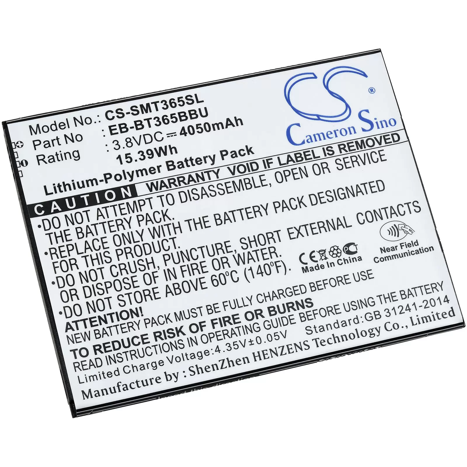 Akku für Tablet Samsung Galaxy Tab Active / SM-T360 / Typ EB-BT365BBU Akku für Tablet Samsung Galaxy Tab Active / SM-T360 / Typ EB-BT365BBU