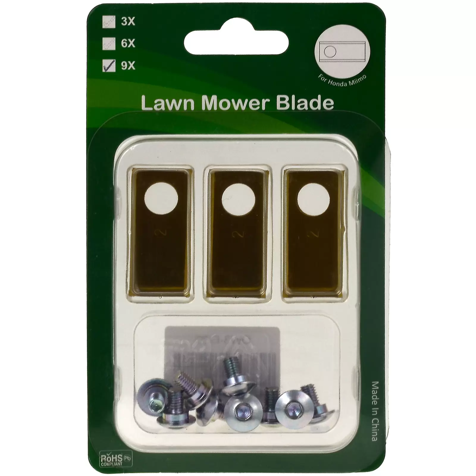 9x Ersatz-Messer Klingen/Schneid-Klingen (0,75mm) Titan für alle Honda Miimo Mähroboter 9x Ersatz-Messer Klingen/Schneid-Klingen (0,75mm) Titan für alle Honda Miimo Mähroboter