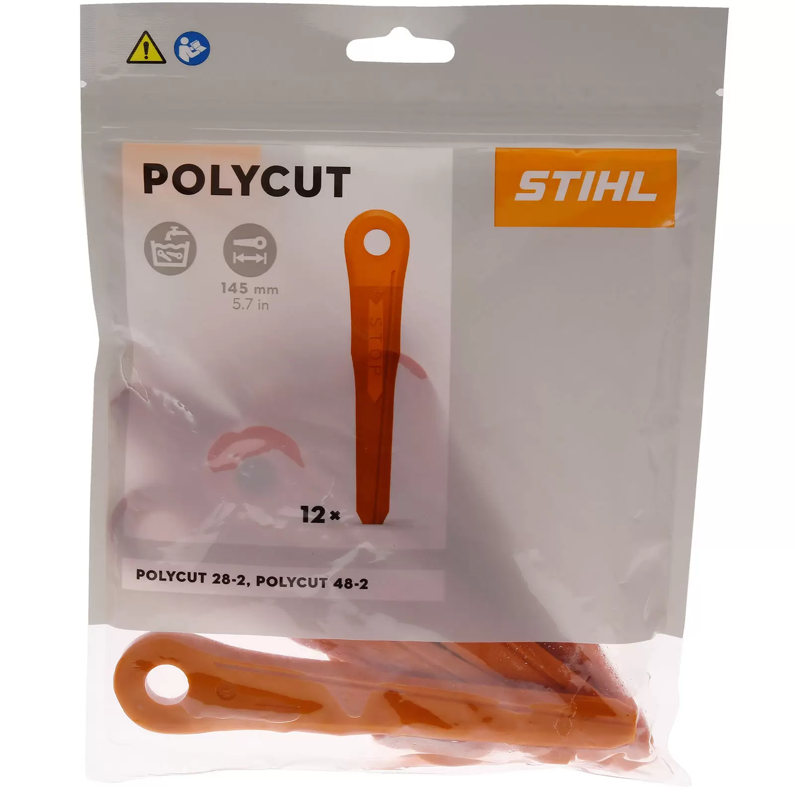 12x Stihl Kunststoffmesser PolyCut 28-2 und 48-2, 40020071000