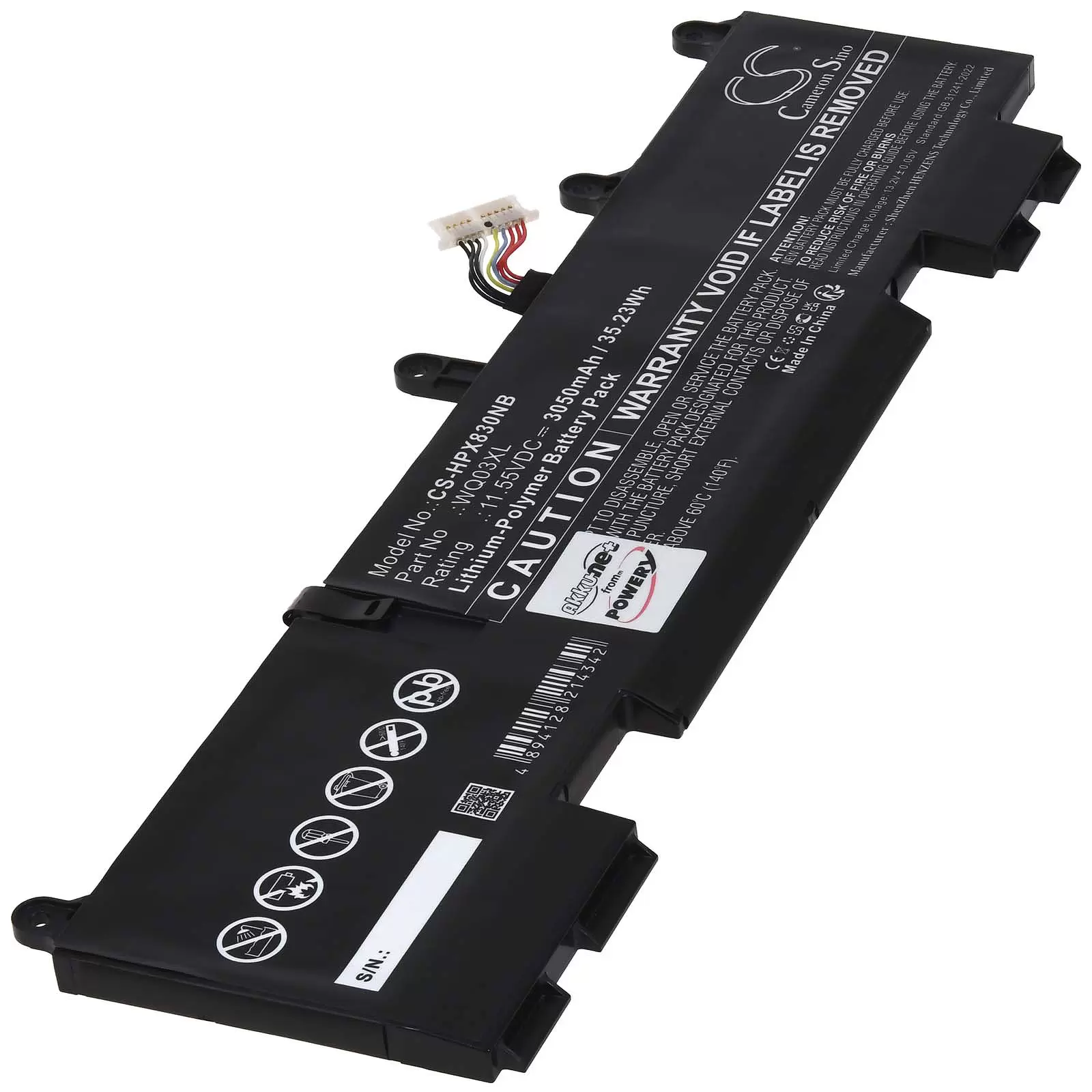 Akku passend für Laptop HP Elite X360 1040 14 G10 X360 830 G10 Typ WQ03XL