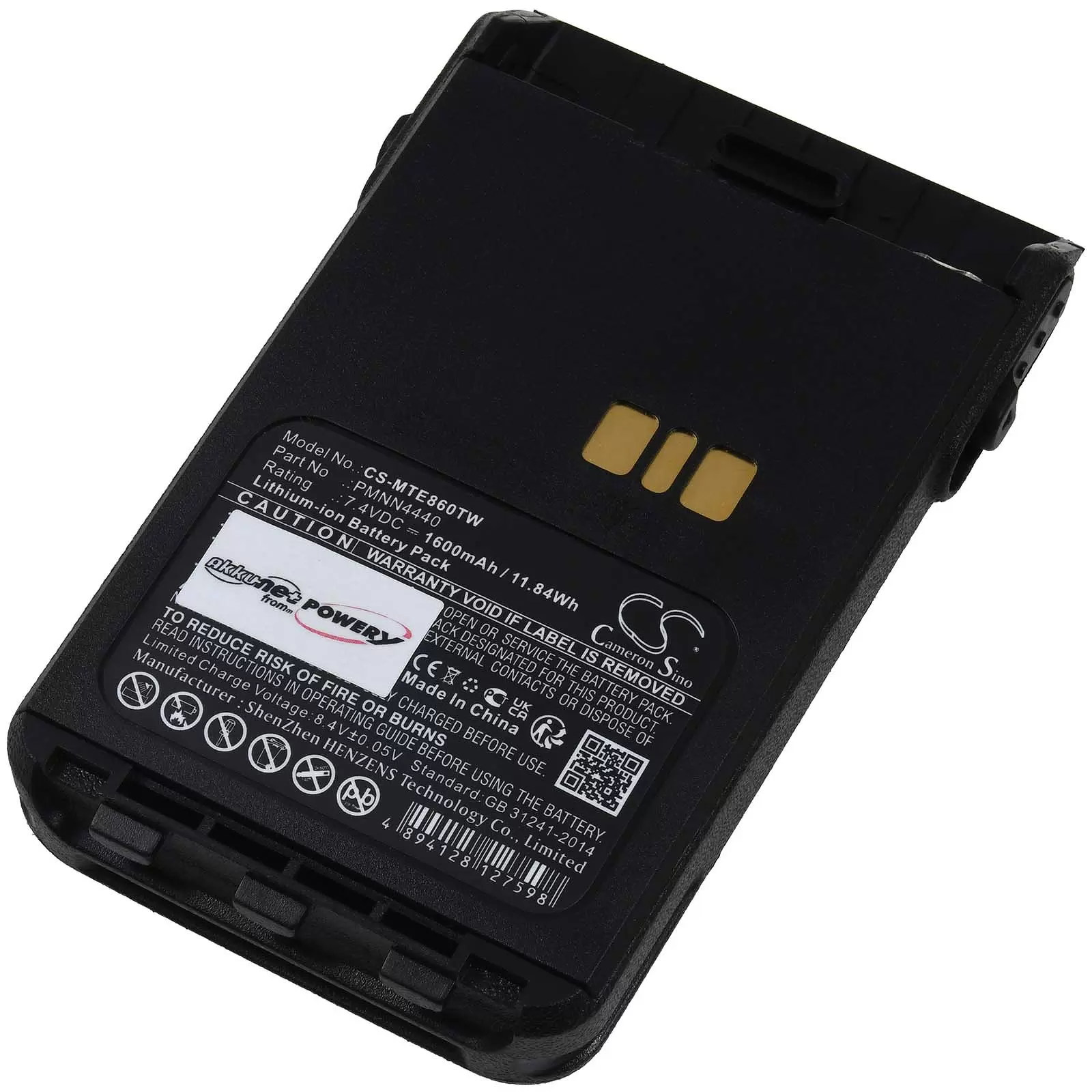 Akku passend für Funkgerät Motorola DP3000e XiR E8600 XiR P8600 Typ PMNN4440 Akku passend für Funkgerät Motorola DP3000e XiR E8600 XiR P8600 Typ PMNN4440