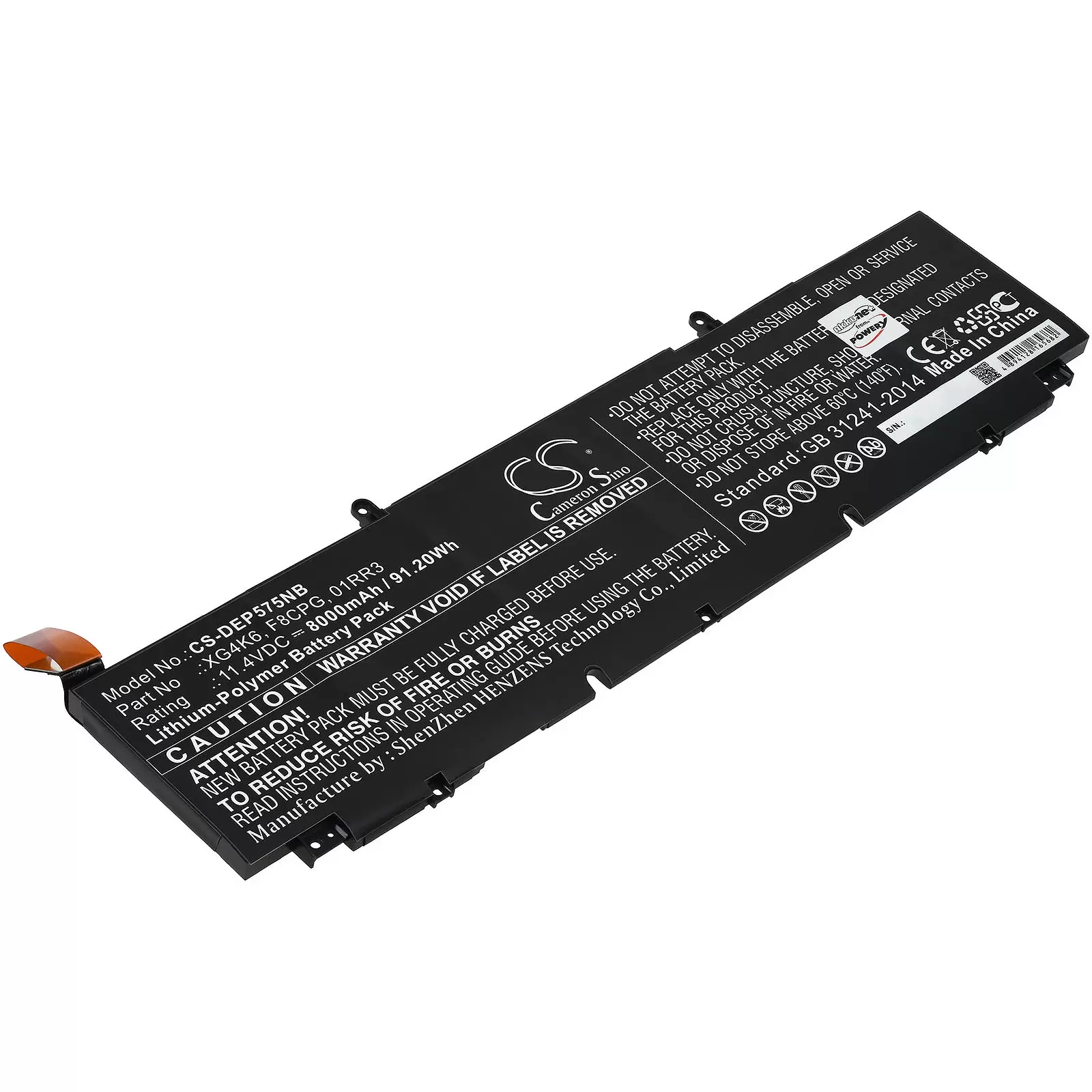 Akku passend für Laptop Dell XPS 17 9700, Precision 5750 (0YY3V), Typ XG4K6 u.a.