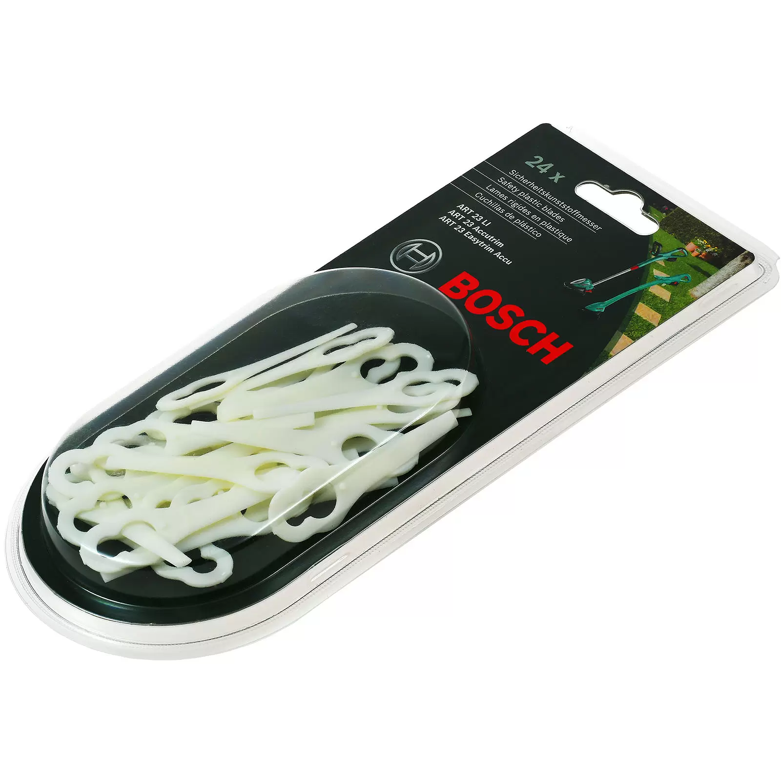 24x Bosch Kunststoff-Ersatzmesser, Systemzubehör 23cm 24x Bosch Kunststoff-Ersatzmesser, Systemzubehör 23cm