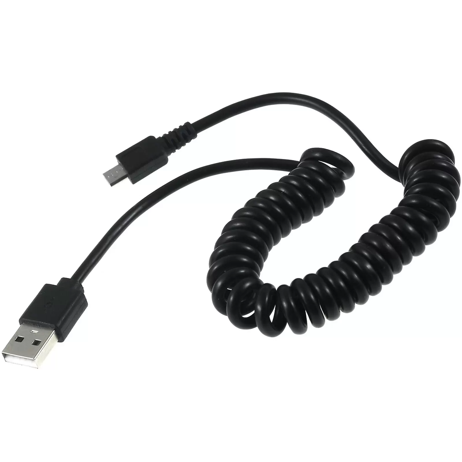 Goobay USB Spiralkabel 1m mit Micro USB-Anschluss