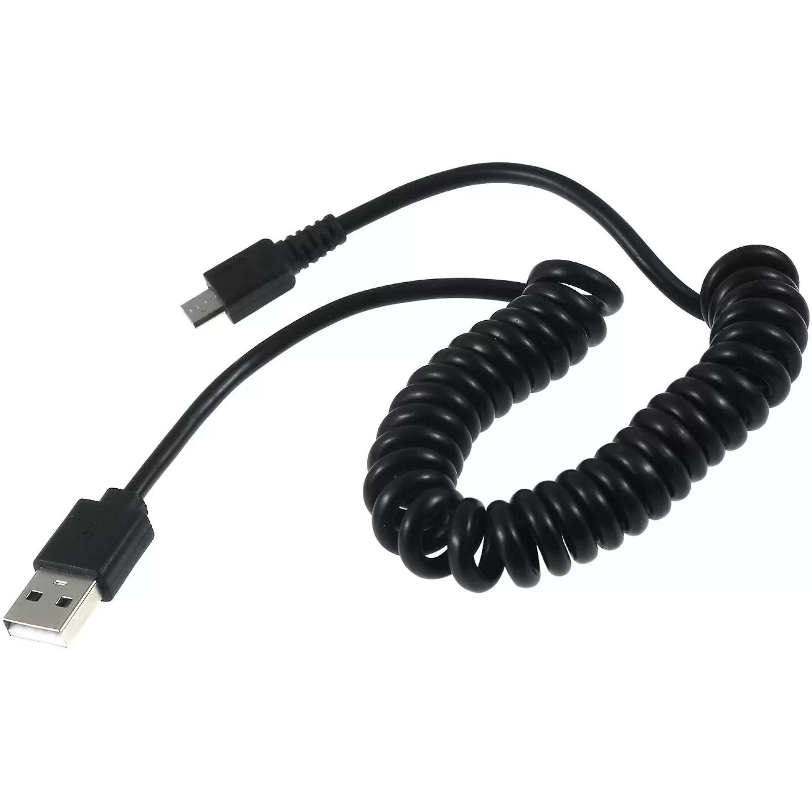 Goobay USB Spiralkabel 1m mit Micro USB-Anschluss Goobay USB Spiralkabel 1m mit Micro USB-Anschluss
