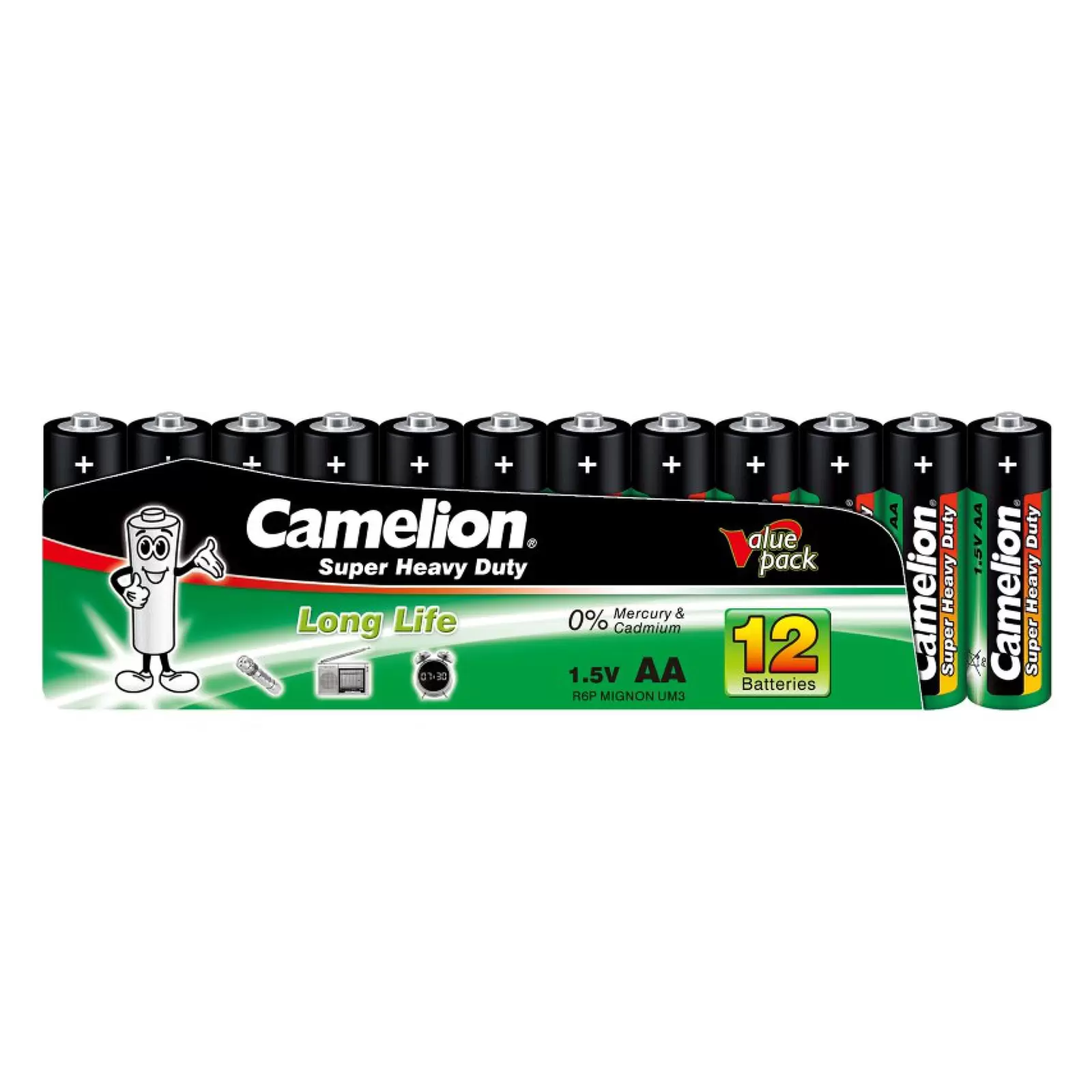 Batterie Camelion Super Heavy Duty R6 / Mignon / AA (12er Shrink)