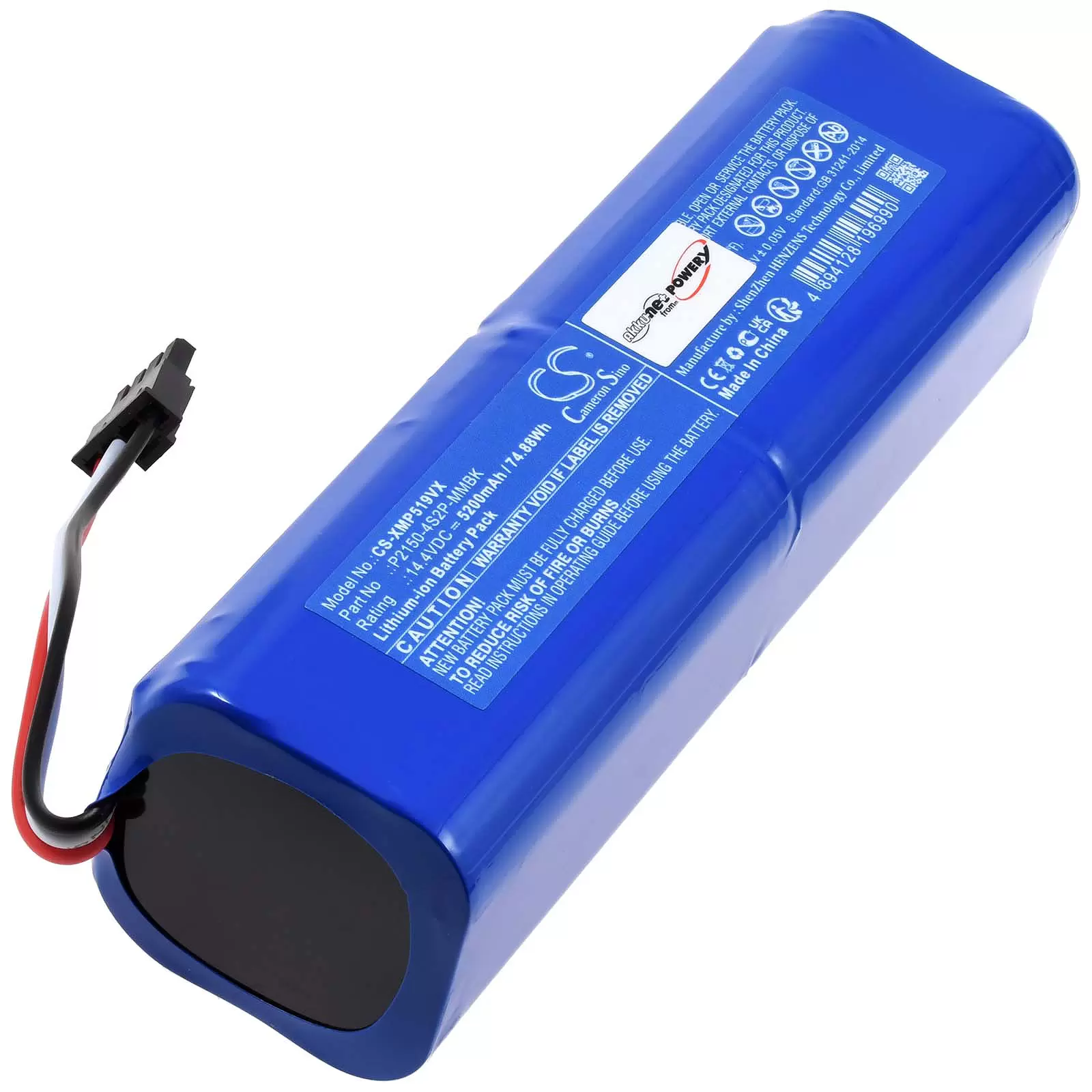 Akku passend für Saugroboter Dreame D10s Pro L10 Prime Typ P2150-4S2P-MMBK Akku passend für Saugroboter Dreame D10s Pro L10 Prime Typ P2150-4S2P-MMBK