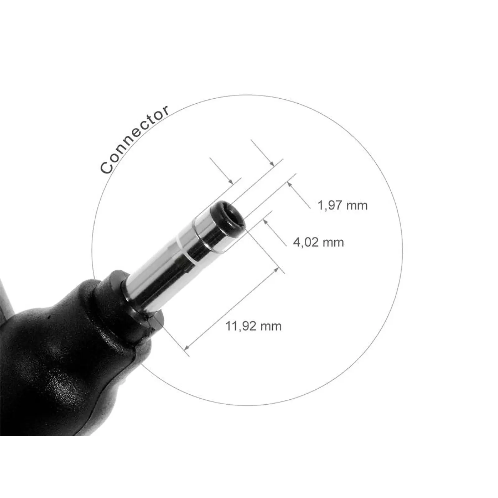 Notebook-Netzteil 19V 45W mit Stecker 3,6mm x 1,7mm x 12,0mm