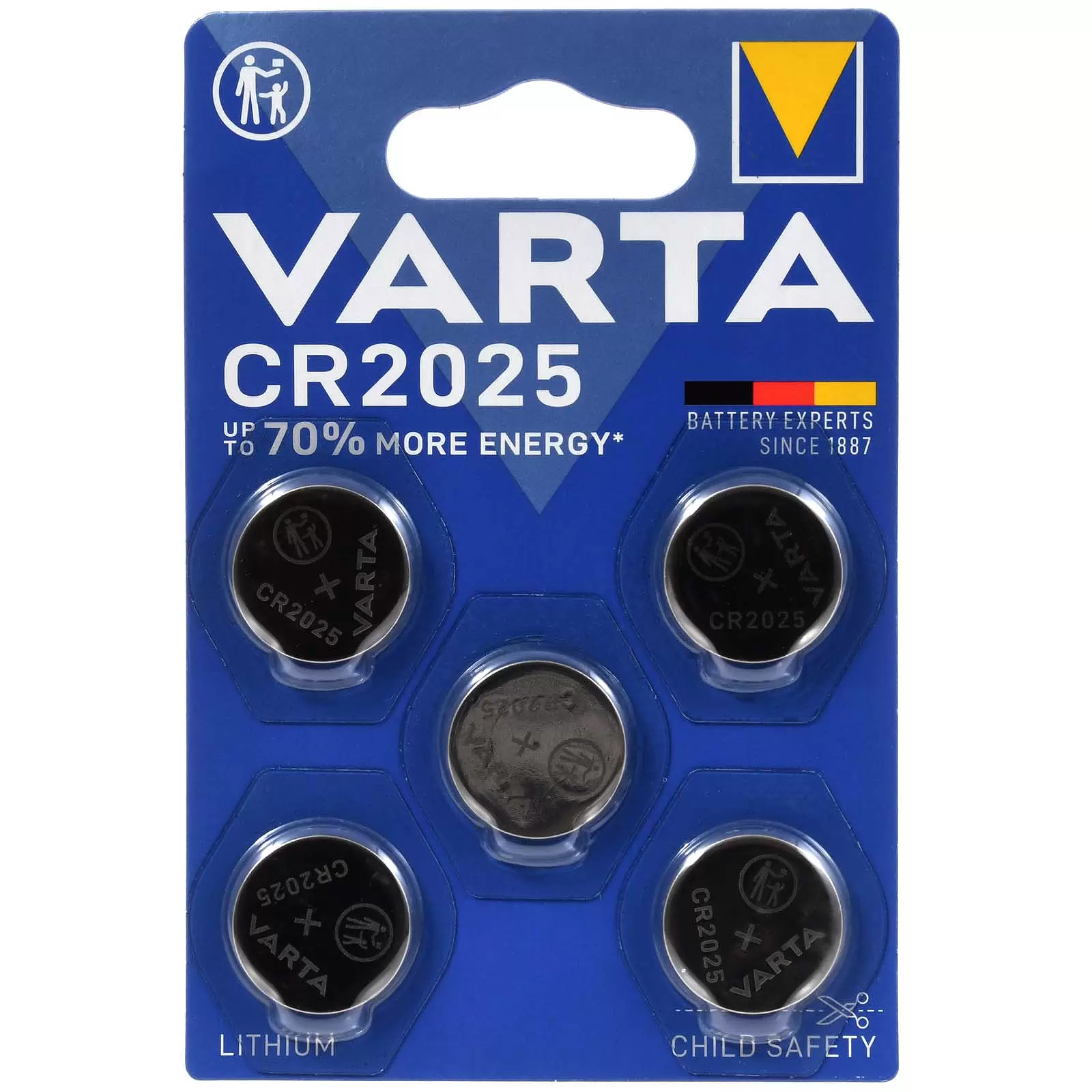 Varta Lithium Knopfzelle CR2025 DL2025 5er Blister Varta Lithium Knopfzelle CR2025 DL2025 5er Blister