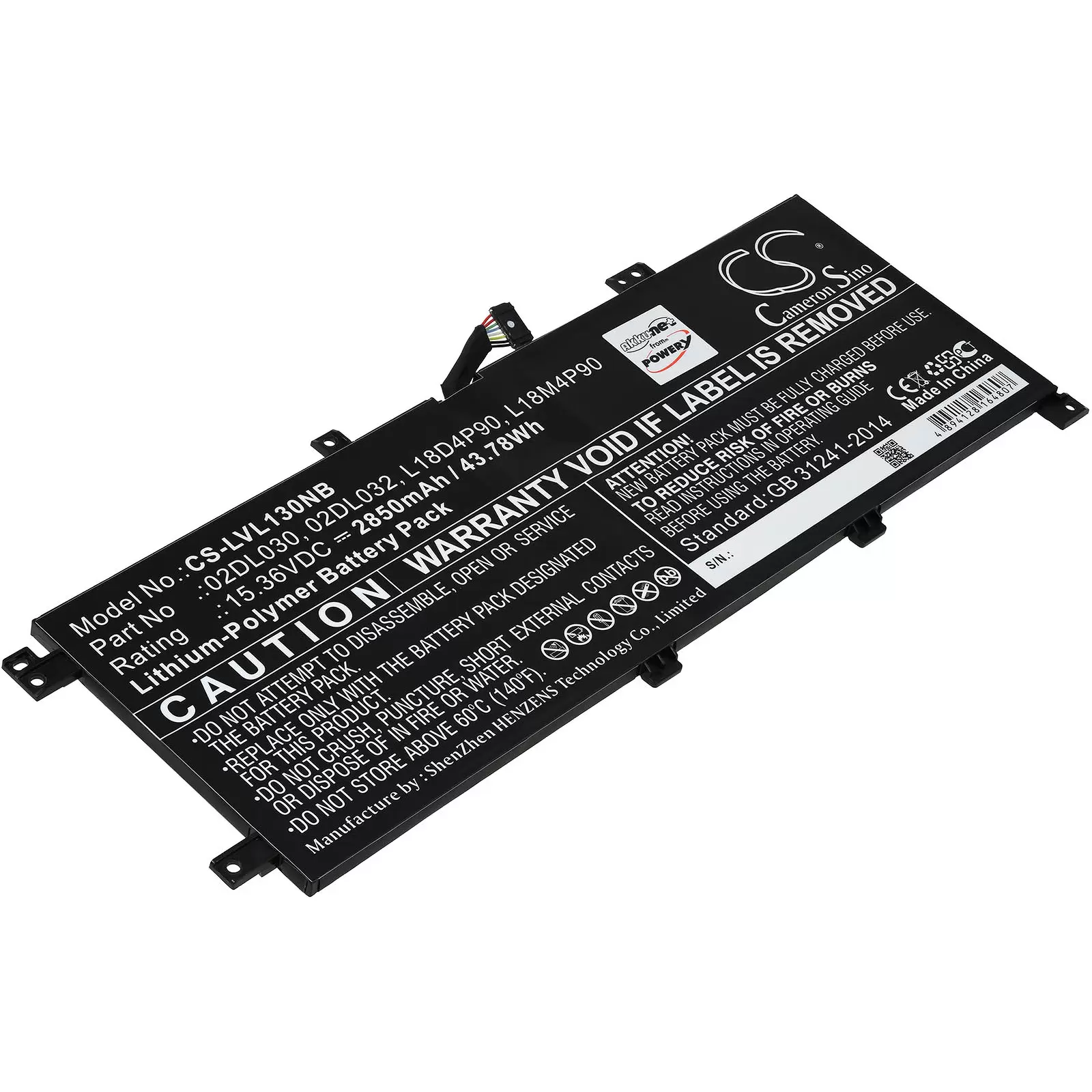 Akku für Laptop Lenovo ThinkPad L13 Yoga Gen 2 20VLS01300, L13 Yoga 20R5001XAU, Typ L18M4P90