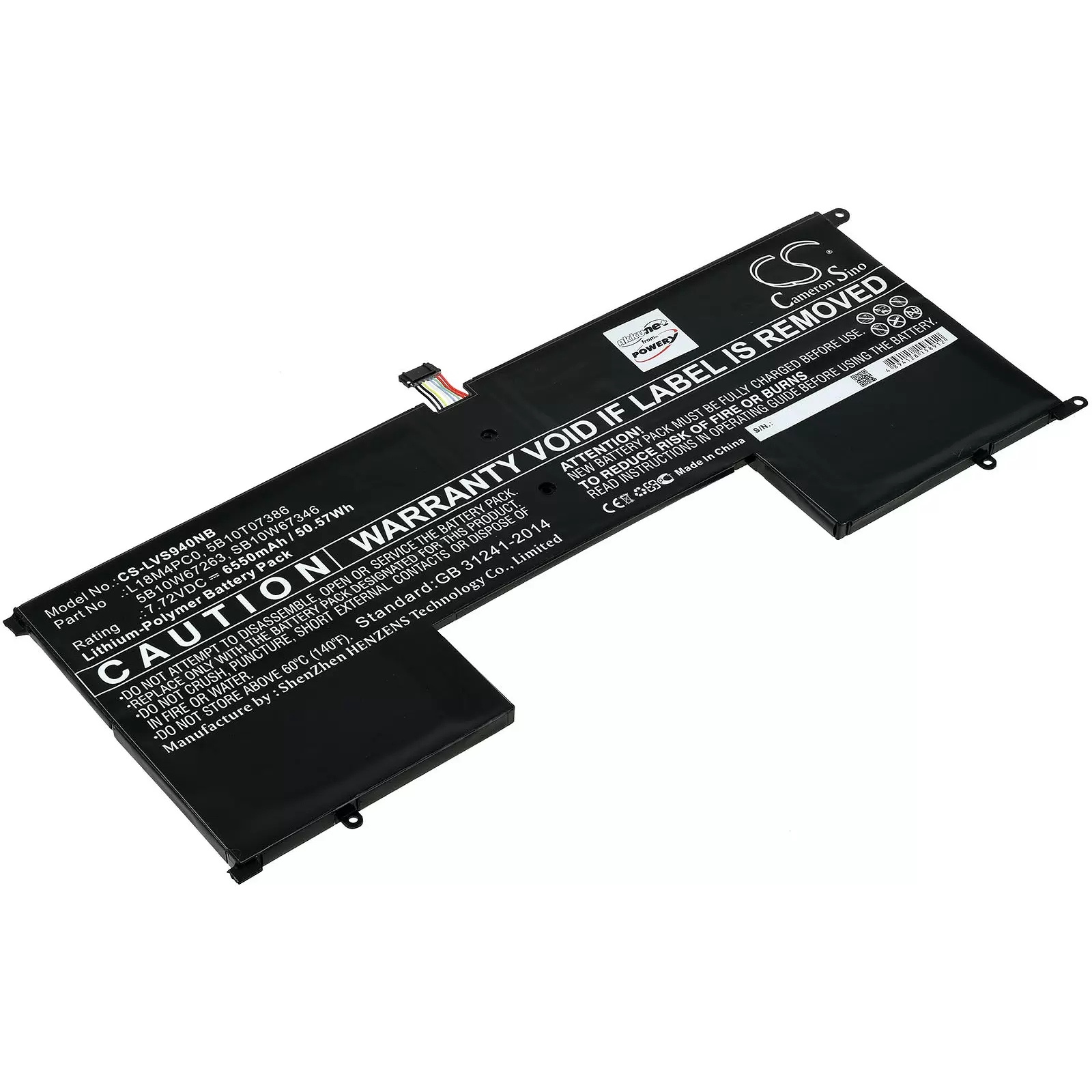 Akku passend für Laptop Lenovo Yoga S940-14ill, S940-14iwl, Typ L18M4PC0 u.a.