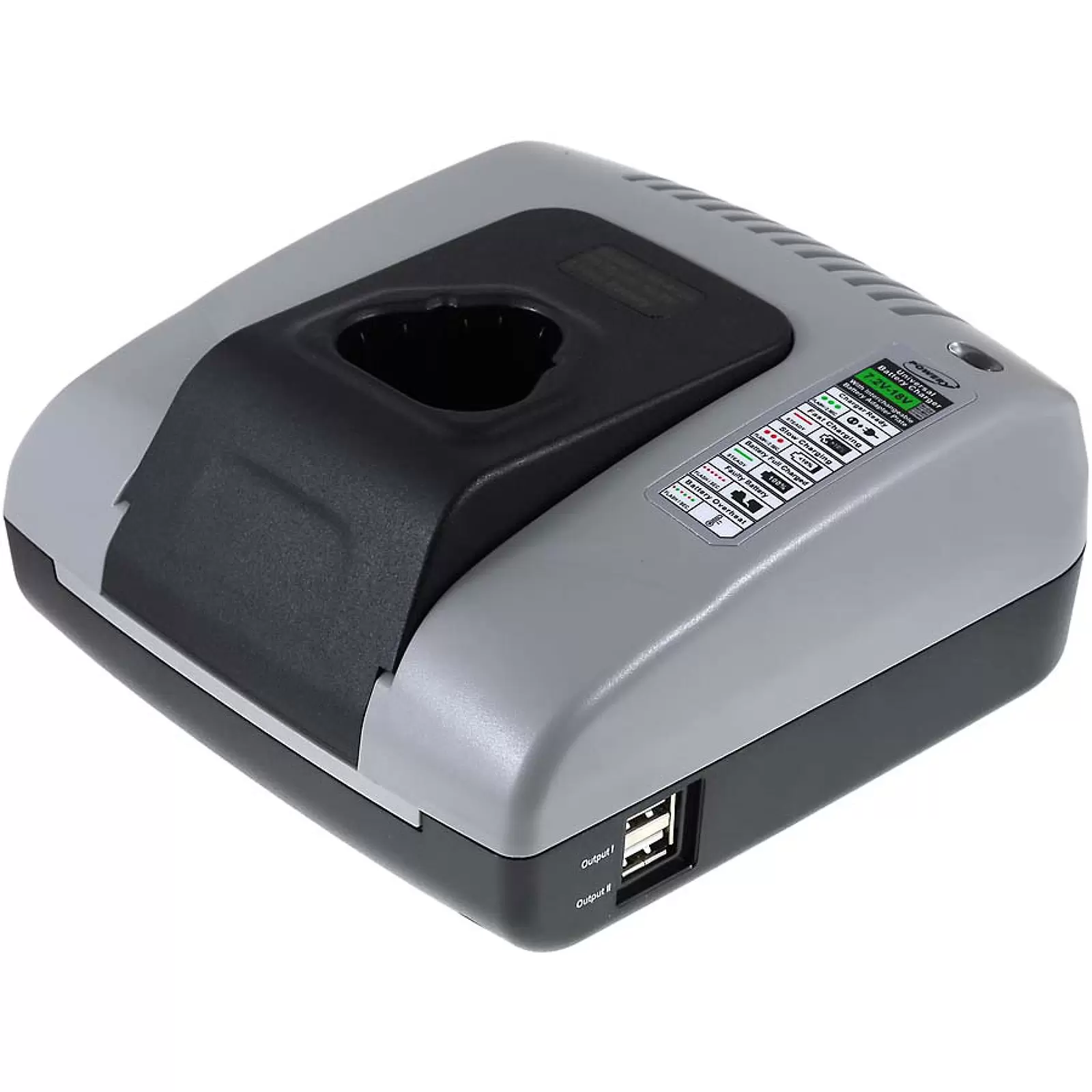 Powery Akku-Ladegerät für Ryobi Ladertyp UBC-1000L / Akkutyp B-1013L Powery Akku-Ladegerät für Ryobi Ladertyp UBC-1000L / Akkutyp B-1013L