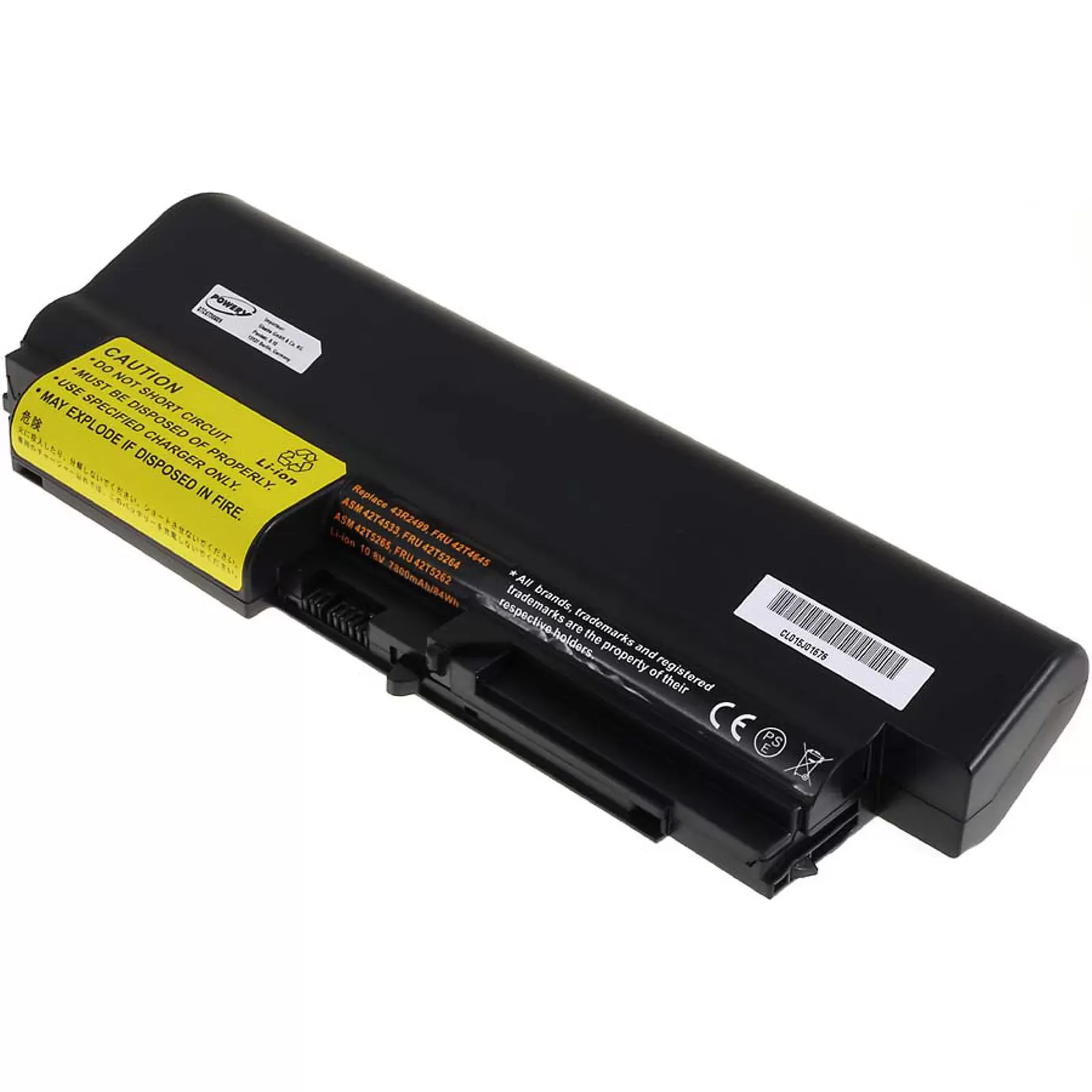 Akku für Lenovo Thinkpad R61 Serie/ R400 Serie/T61 Serie 6600mAh