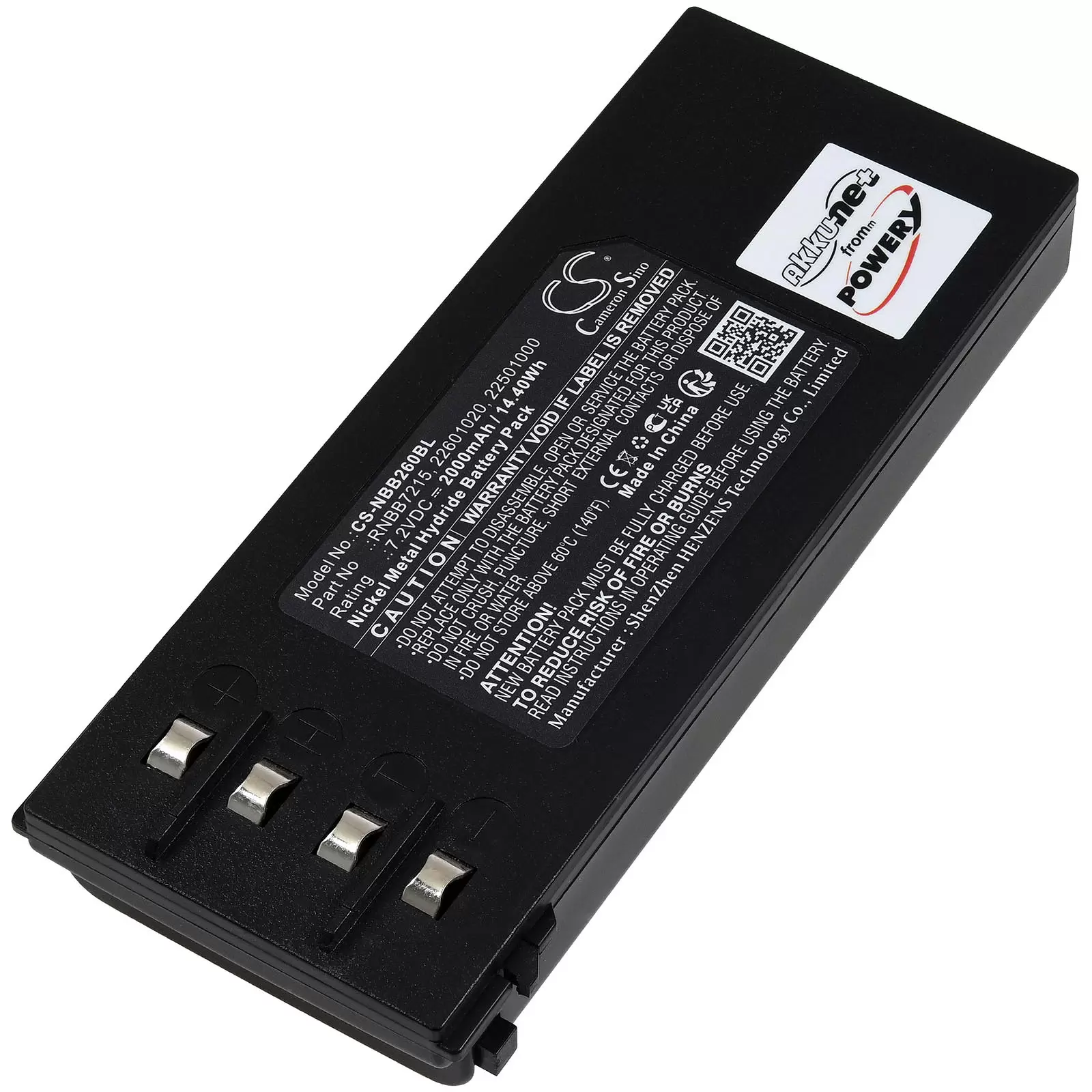 Akku passend für Kransteuerung Hiab 122 HIDUO 122D HIDUO NBB Nano-L Nano-S Typ RNBB7215