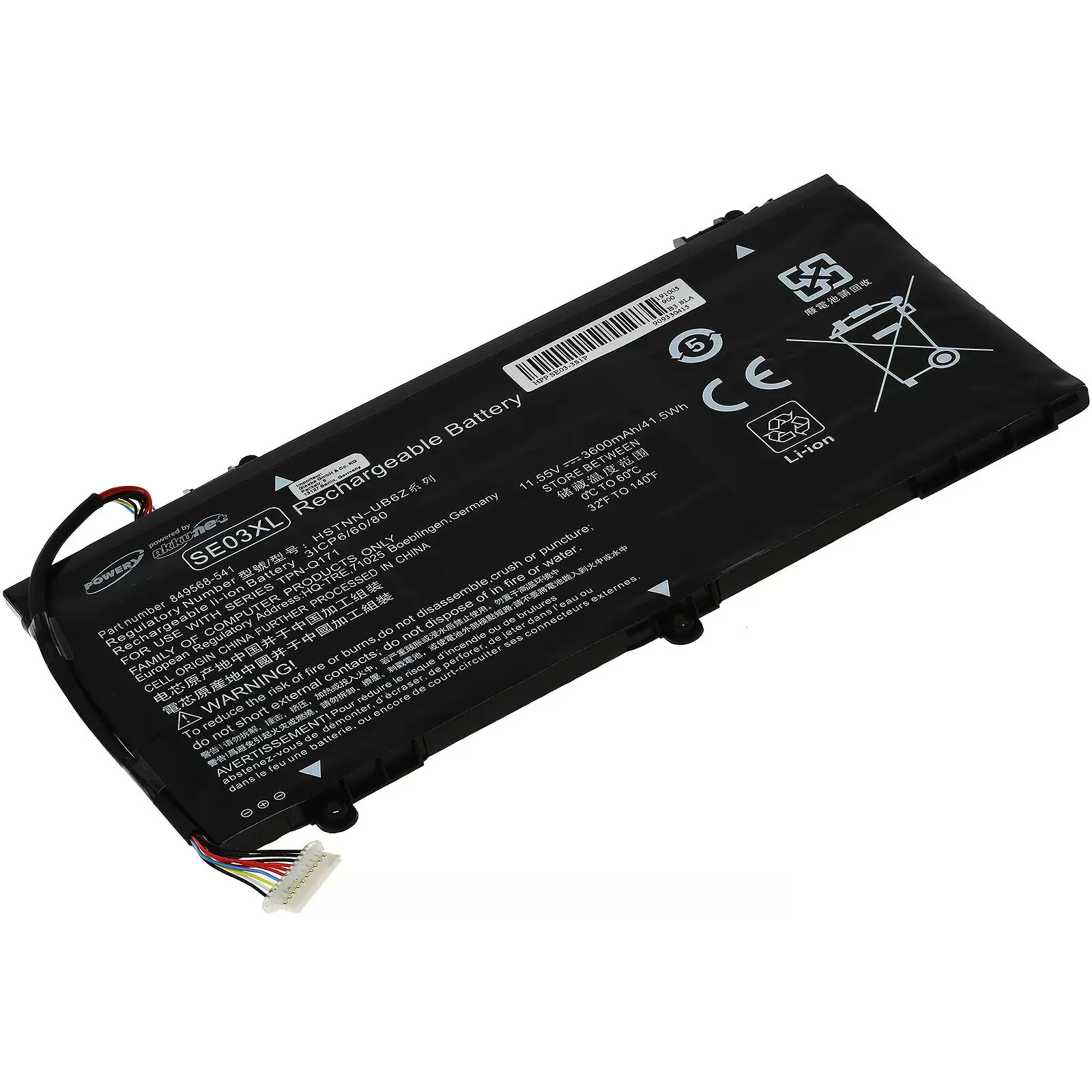 Akku passend für Laptop HP Pavilion 14-AL003ng / 14-AL104ng / Typ SE03XL u.a. Akku passend für Laptop HP Pavilion 14-AL003ng / 14-AL104ng / Typ SE03XL u.a.