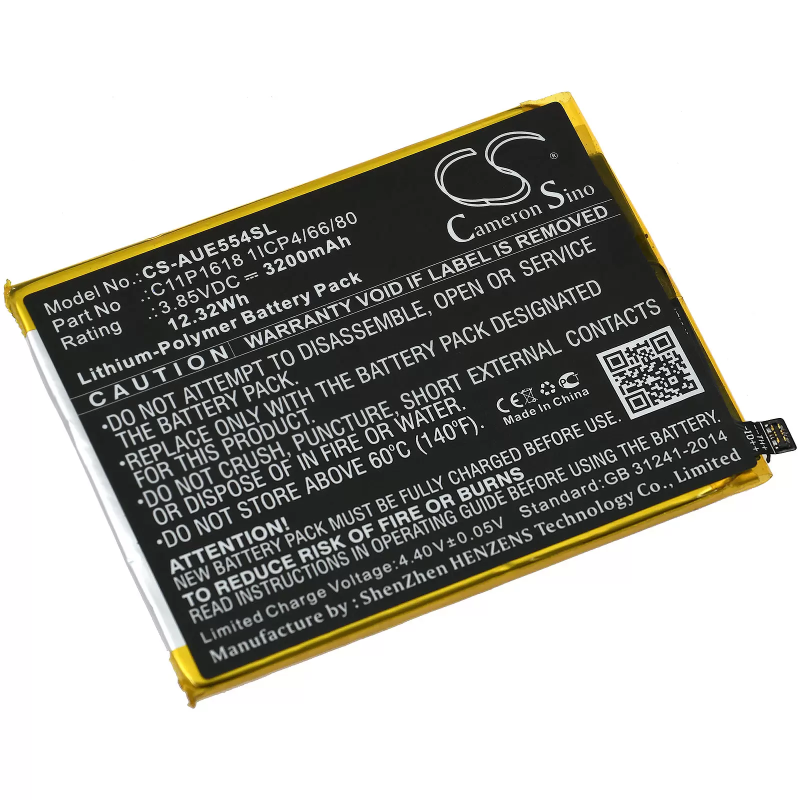 Akku passend für Smartphone Asus ZenFone 4 (ZE554KL) / Typ C11P1618 1ICP4/66/80 Akku passend für Smartphone Asus ZenFone 4 (ZE554KL) / Typ C11P1618 1ICP4/66/80