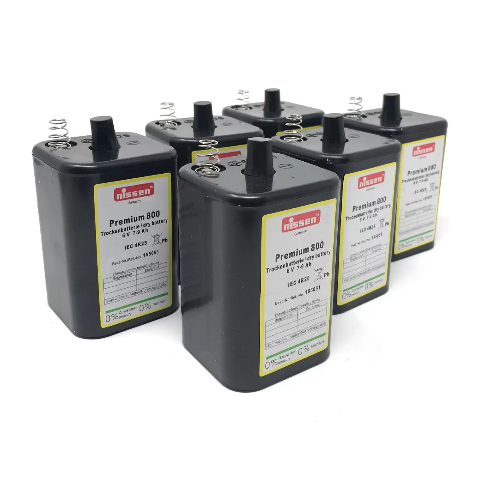 4R25 6V Nissen Batterie Block für Baustellenlampe, Blink-Lampe 6er Set 4R25 6V Nissen Batterie Block für Baustellenlampe, Blink-Lampe 6er Set