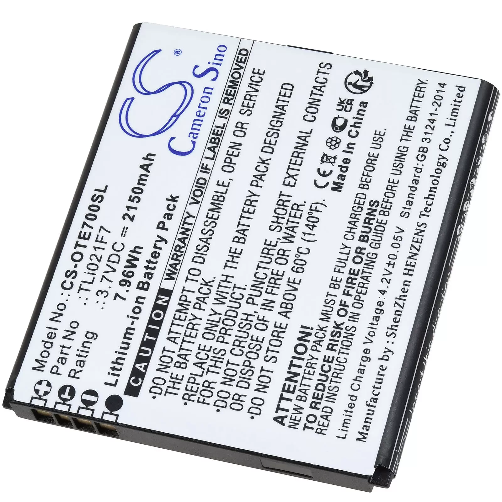 Akku passend für Router, HotSpot Alcatel EE70 EE70VB Typ TLi021F7