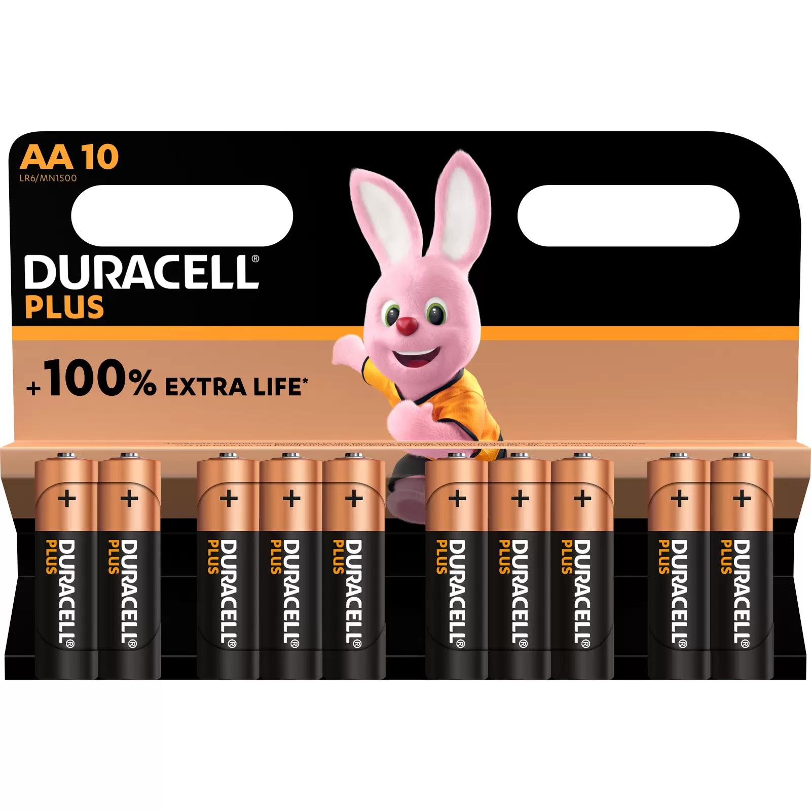 Duracell Batterie Alkaline Mignon AA LR06 1,5V Plus Extra Life 10er Blister Duracell Batterie Alkaline Mignon AA LR06 1,5V Plus Extra Life 10er Blister