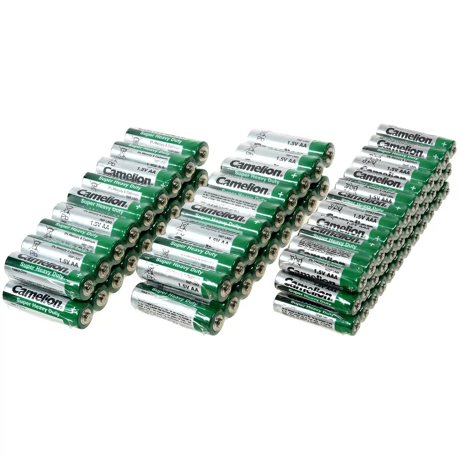 Camelion Batterien Spar-Set - 36x LR6/AA + 36x LR03/AAA