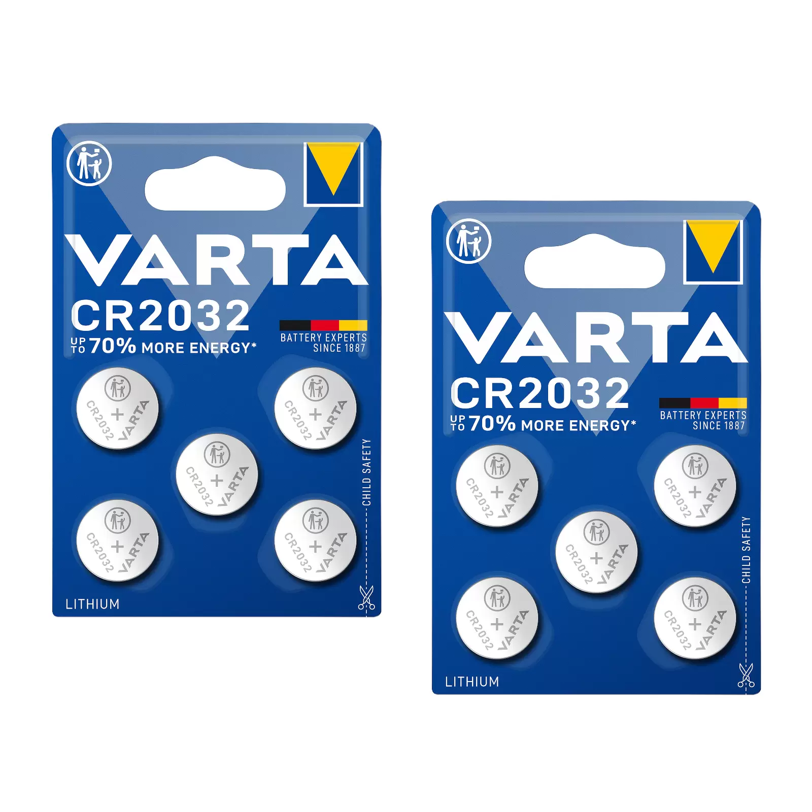 10x VARTA CR2032 DL2032 ECR2032 Lithium Knopfzellen 2x 5er Blister für Uhren, Autoschlüssel 10x VARTA CR2032 DL2032 ECR2032 Lithium Knopfzellen 2x 5er Blister für Uhren, Autoschlüssel
