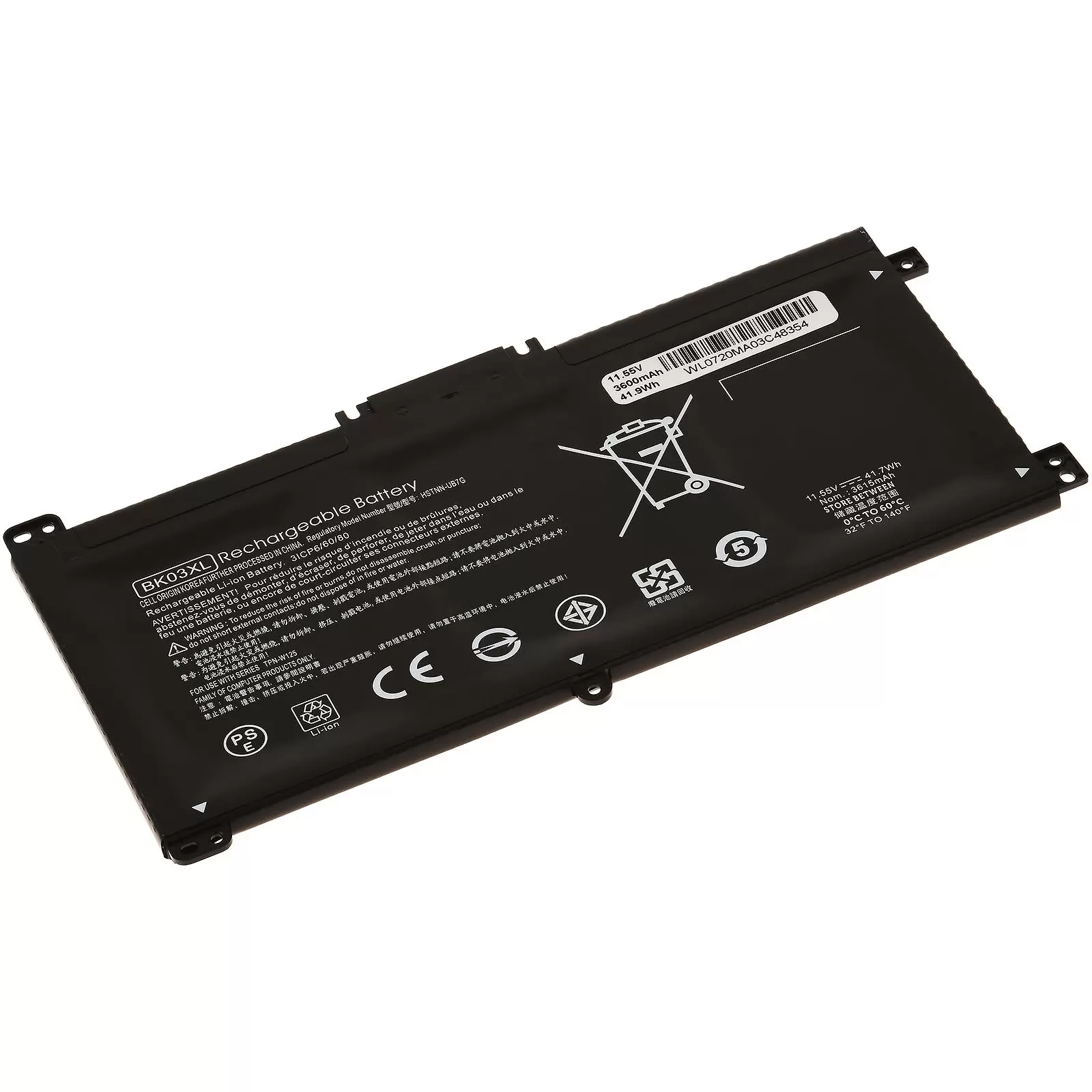 Akku passend für Laptop HP Pavilion x360 14-ba026np / x360 14-ba101ng / Typ BK03XL u.a. Akku passend für Laptop HP Pavilion x360 14-ba026np / x360 14-ba101ng / Typ BK03XL u.a.
