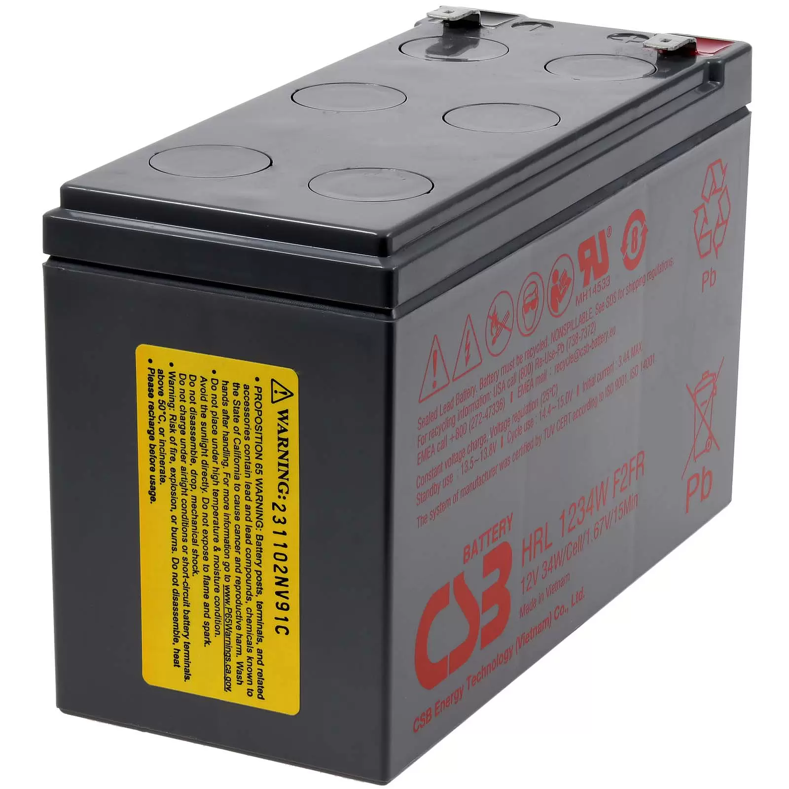 CSB Hochstrom Longlife Bleiakku HRL1234WF2-FR 12V 8,5Ah CSB Hochstrom Longlife Bleiakku HRL1234WF2-FR 12V 8,5Ah