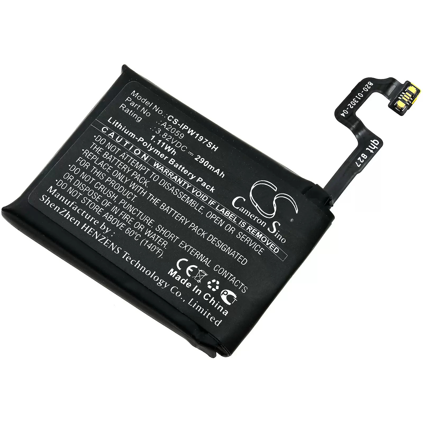 Akku passend für SmartWatch Apple Watch 4 44mm / A1976 / Typ A2059 Akku passend für SmartWatch Apple Watch 4 44mm / A1976 / Typ A2059