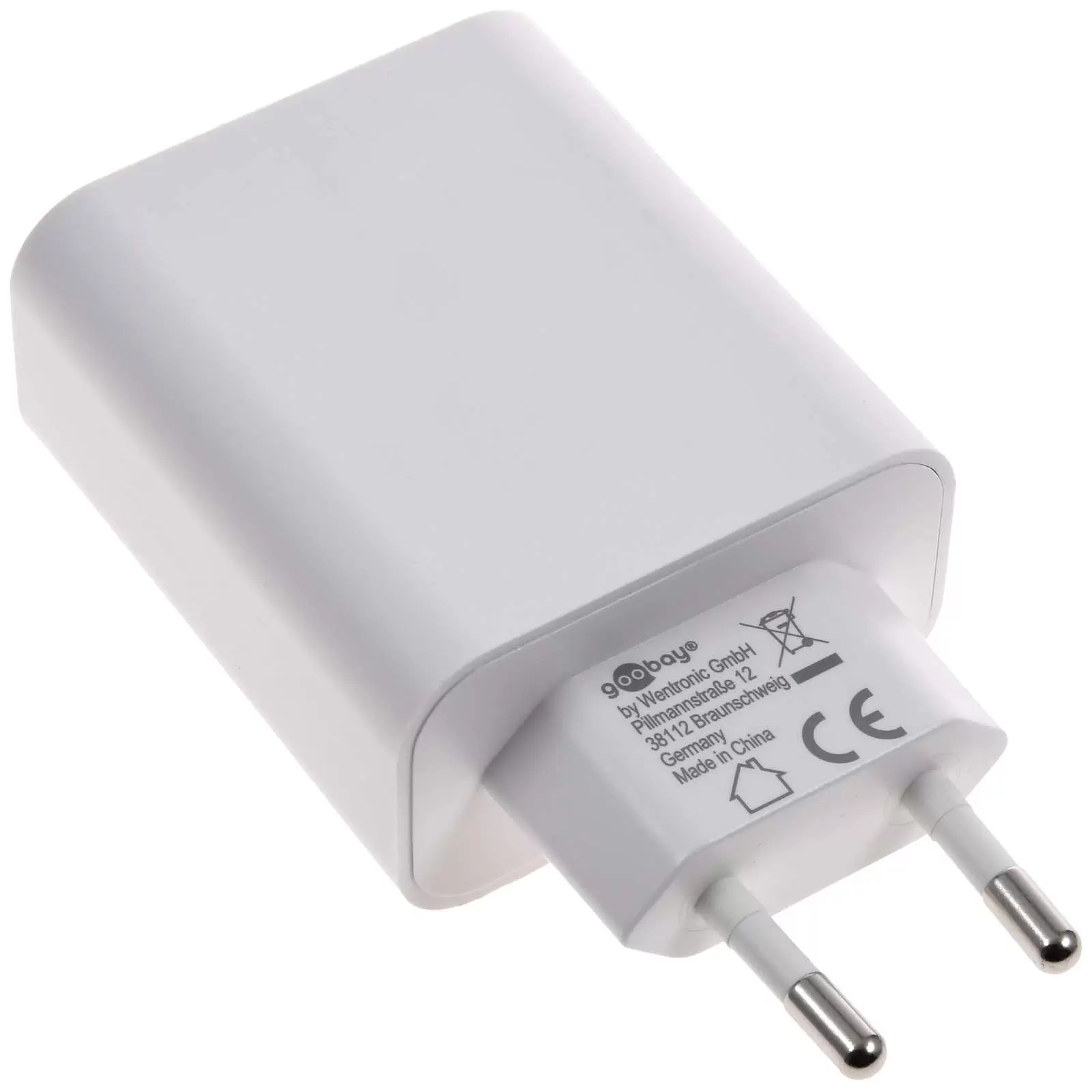 2 Port USB Schnellladegerät USB PD QC Adapter 45 W Weiß 61756