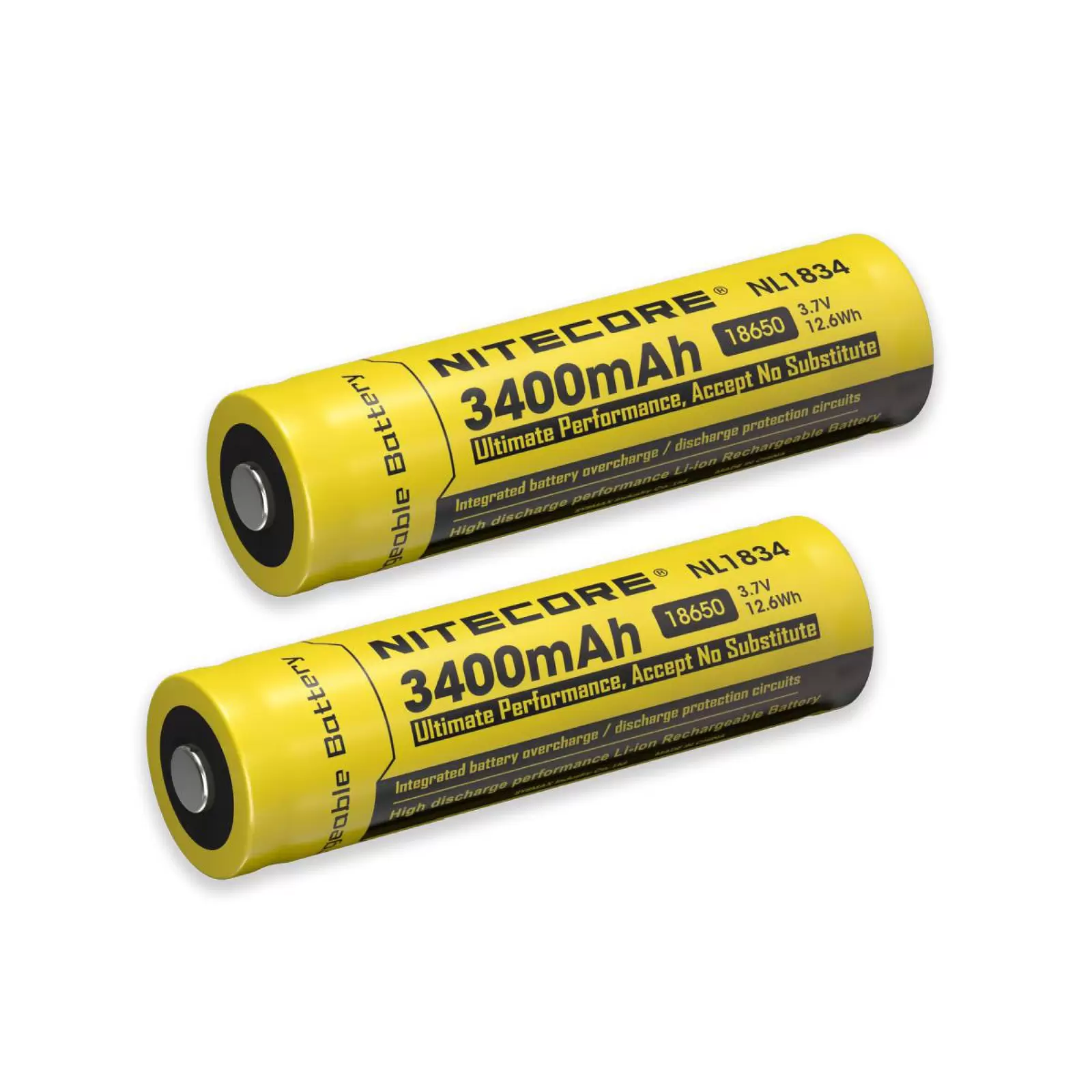 2x Nitecore Li-Ion Akku 18650 3400mAh NL1834 geschützt