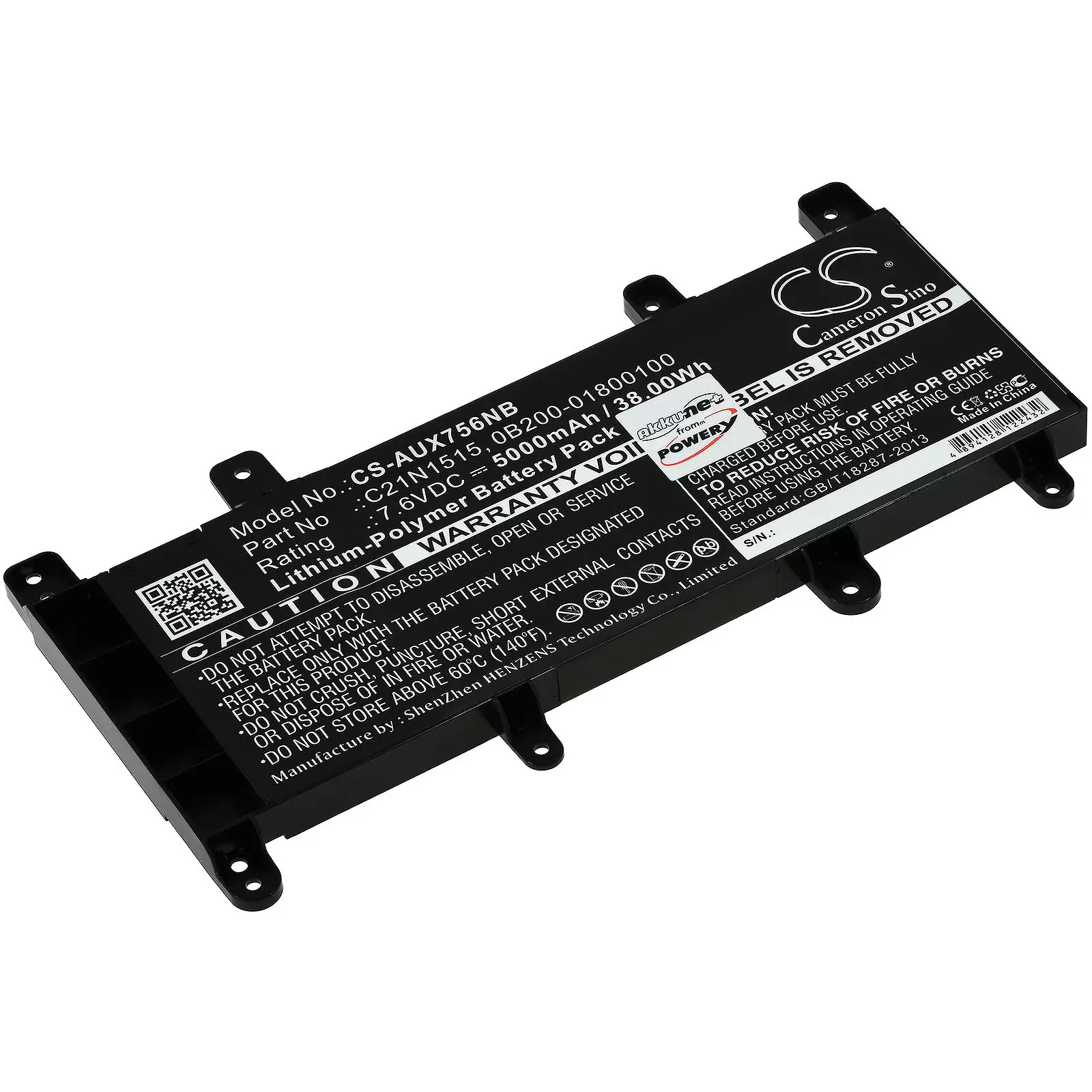 Akku passend für Laptop Asus K756, X756UQ, Z756UQ, Typ C21N1515 u.a.