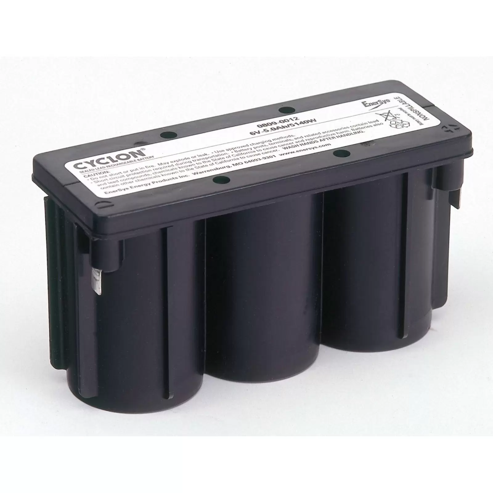 Enersys / Hawker Bleiakku, Monoblock (X Cell 1x3) Cyclon 0809-0012 6V 5,0Ah