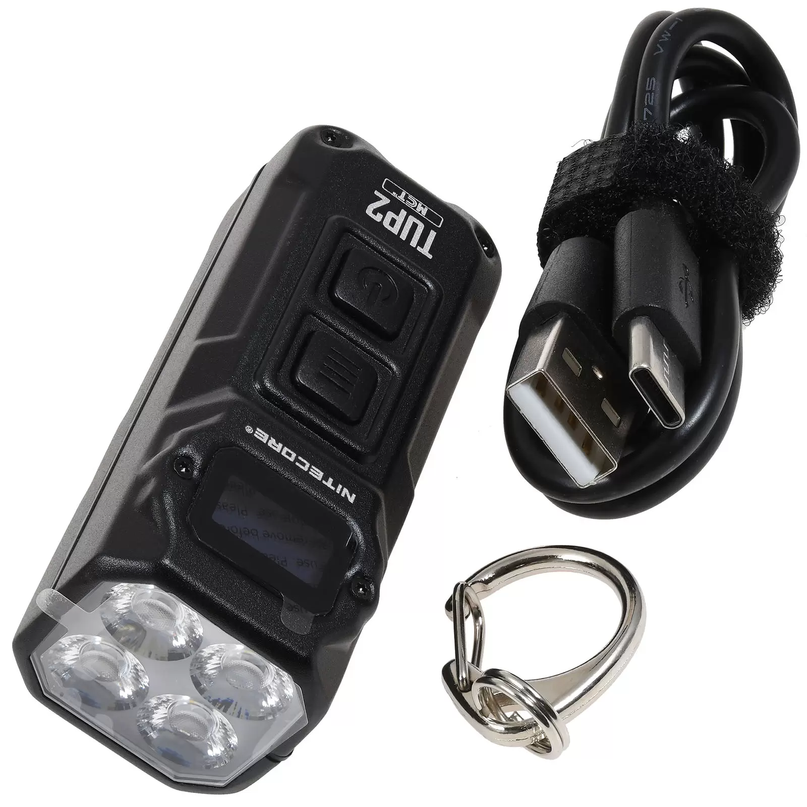 Nitecore TUP2 MCT OLED Mini-Taschenlampe 1200 Lumen Schwarz